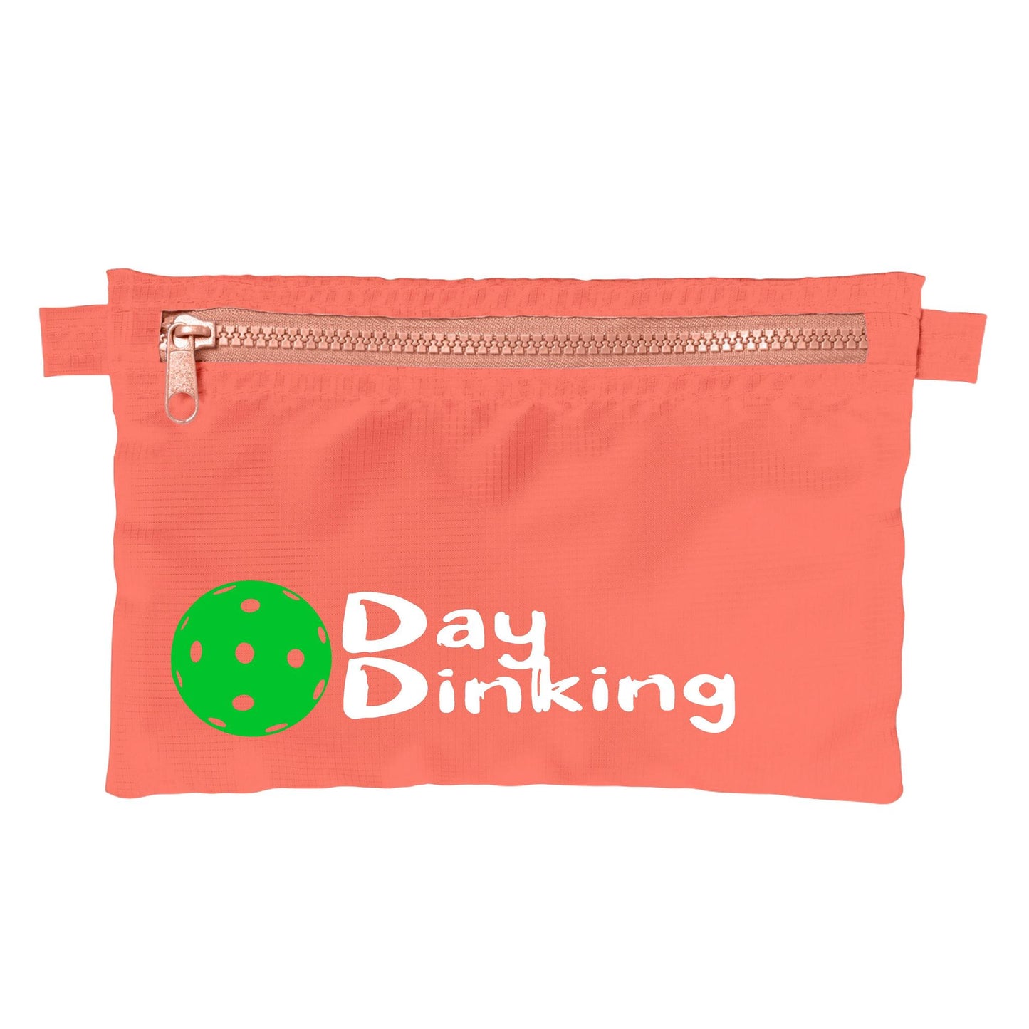 Day Dinking With Pickleballs (Customizable) | Pickleball Cosmetic Stash Pouch Bag | Small Size Court Stash Bag