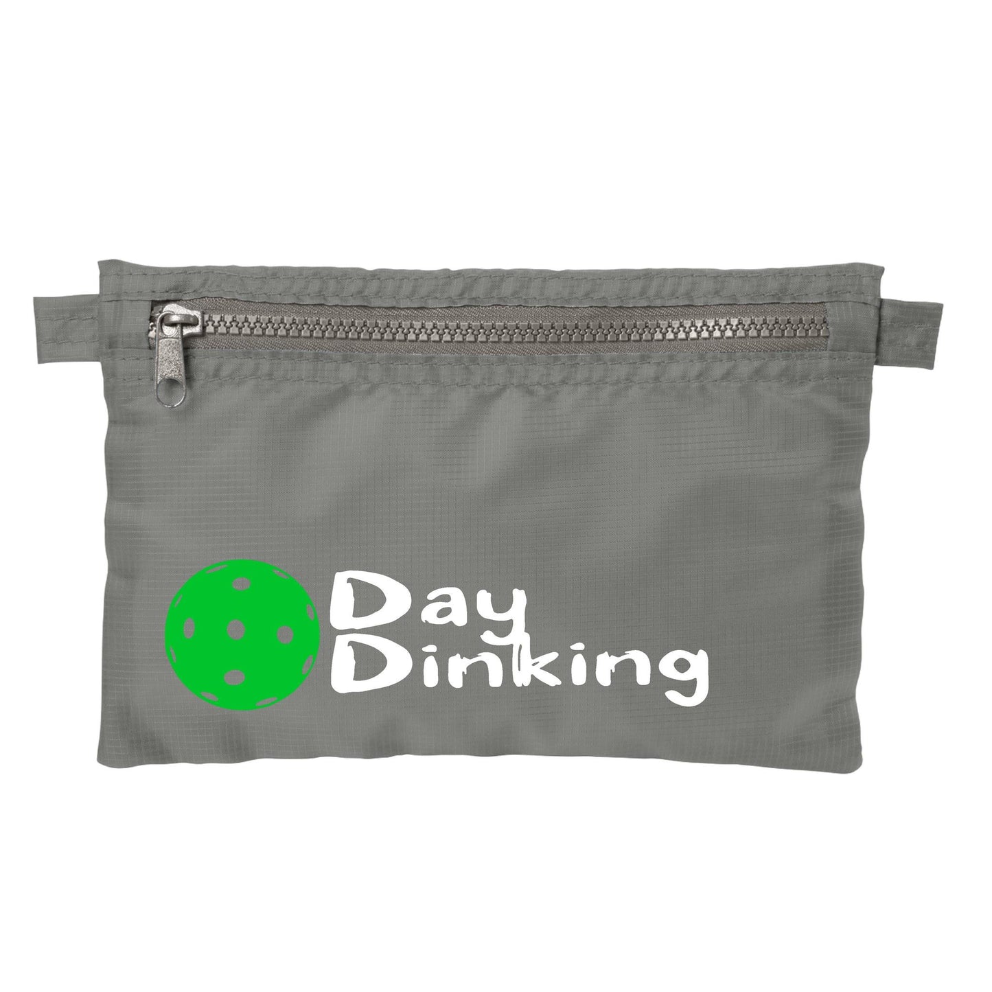 Day Dinking With Pickleballs (Customizable) | Pickleball Cosmetic Stash Pouch Bag | Small Size Court Stash Bag
