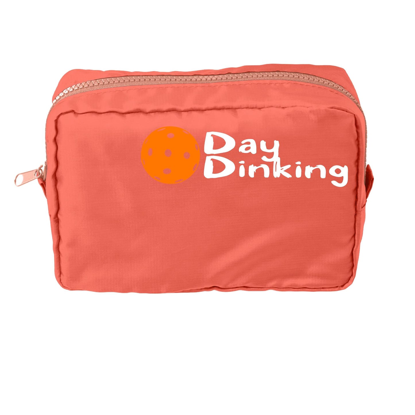 Day Dinking With Pickleballs (Customizable) | Pickleball Dimensional Cosmetic Pouch Bag | Small Size Court Dimensional Bag