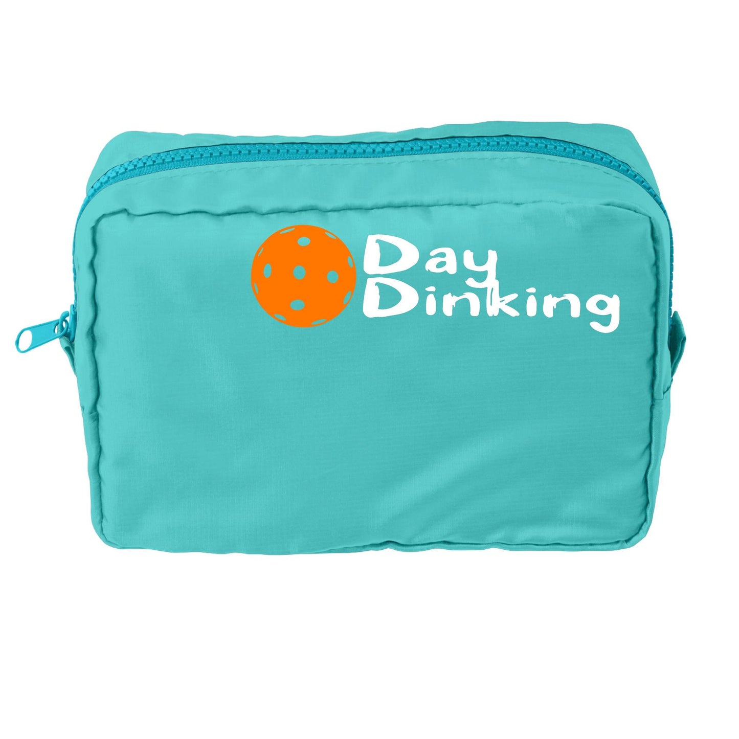 Day Dinking With Pickleballs (Customizable) | Pickleball Dimensional Cosmetic Pouch Bag | Small Size Court Dimensional Bag