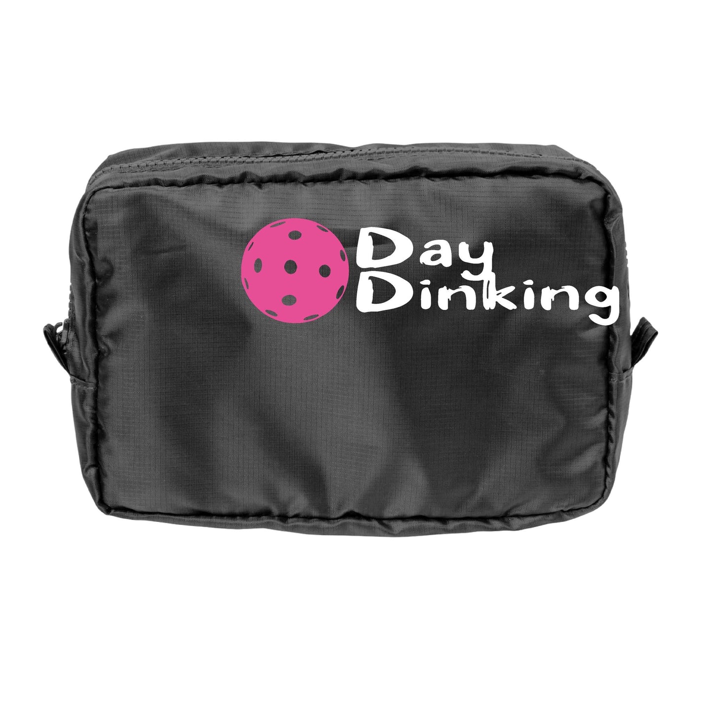Day Dinking With Pickleballs (Customizable) | Pickleball Dimensional Cosmetic Pouch Bag | Small Size Court Dimensional Bag