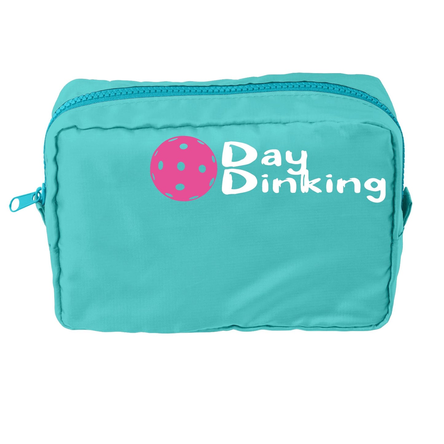 Day Dinking With Pickleballs (Customizable) | Pickleball Dimensional Cosmetic Pouch Bag | Small Size Court Dimensional Bag