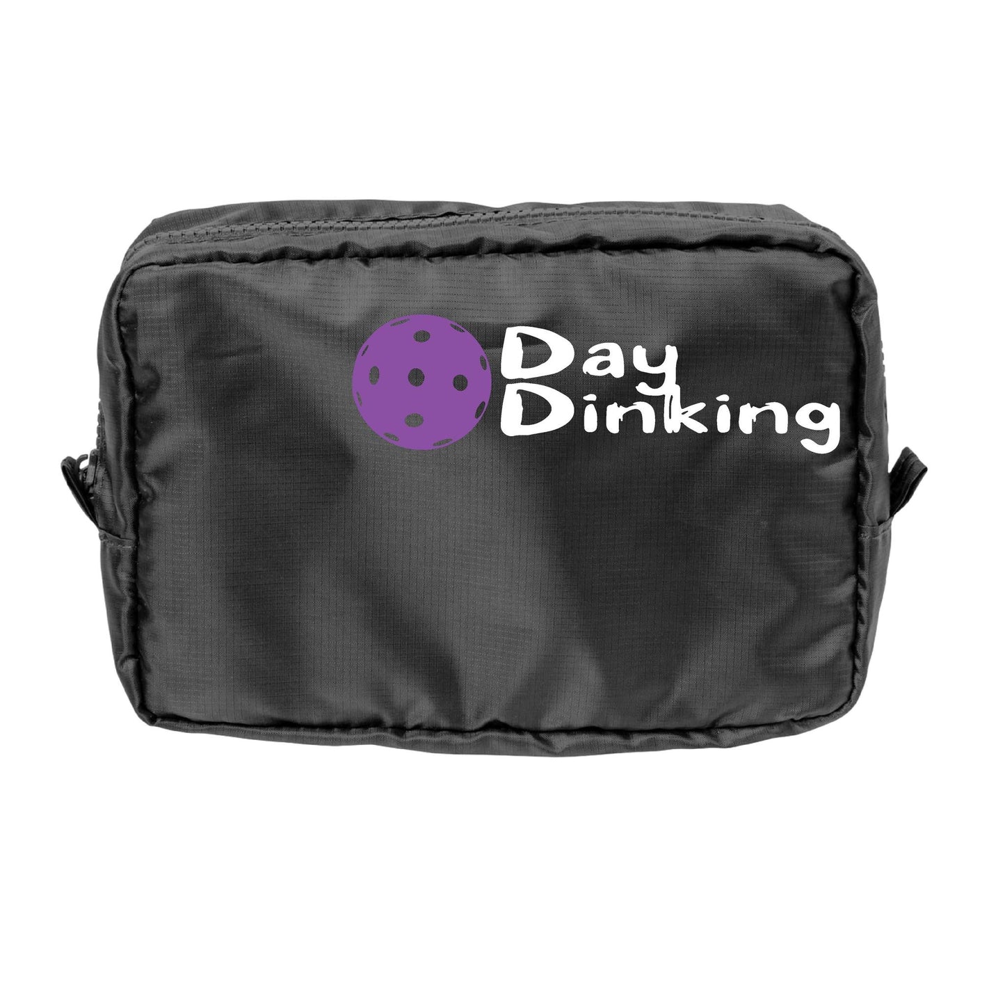Day Dinking With Pickleballs (Customizable) | Pickleball Dimensional Cosmetic Pouch Bag | Small Size Court Dimensional Bag