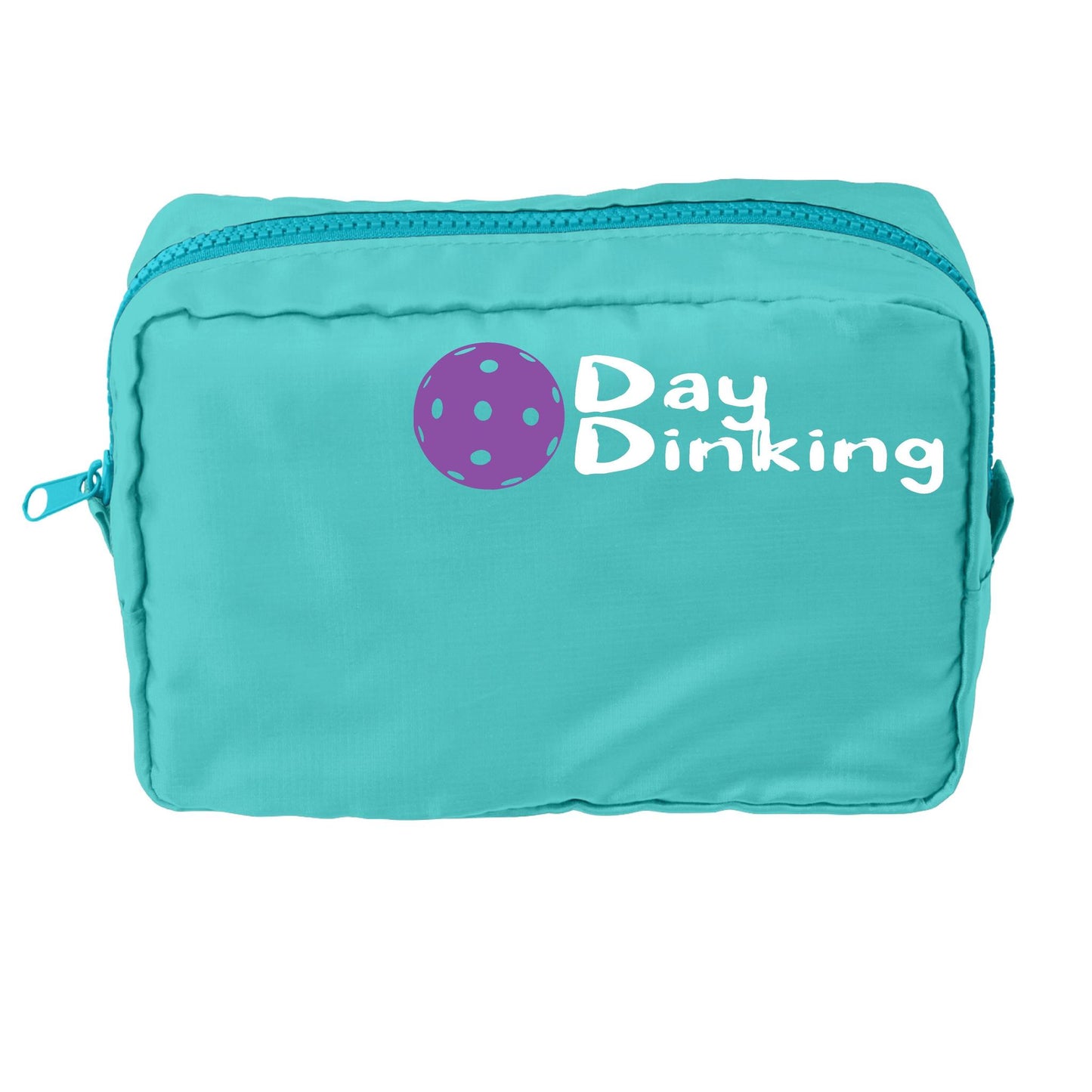 Day Dinking With Pickleballs (Customizable) | Pickleball Dimensional Cosmetic Pouch Bag | Small Size Court Dimensional Bag