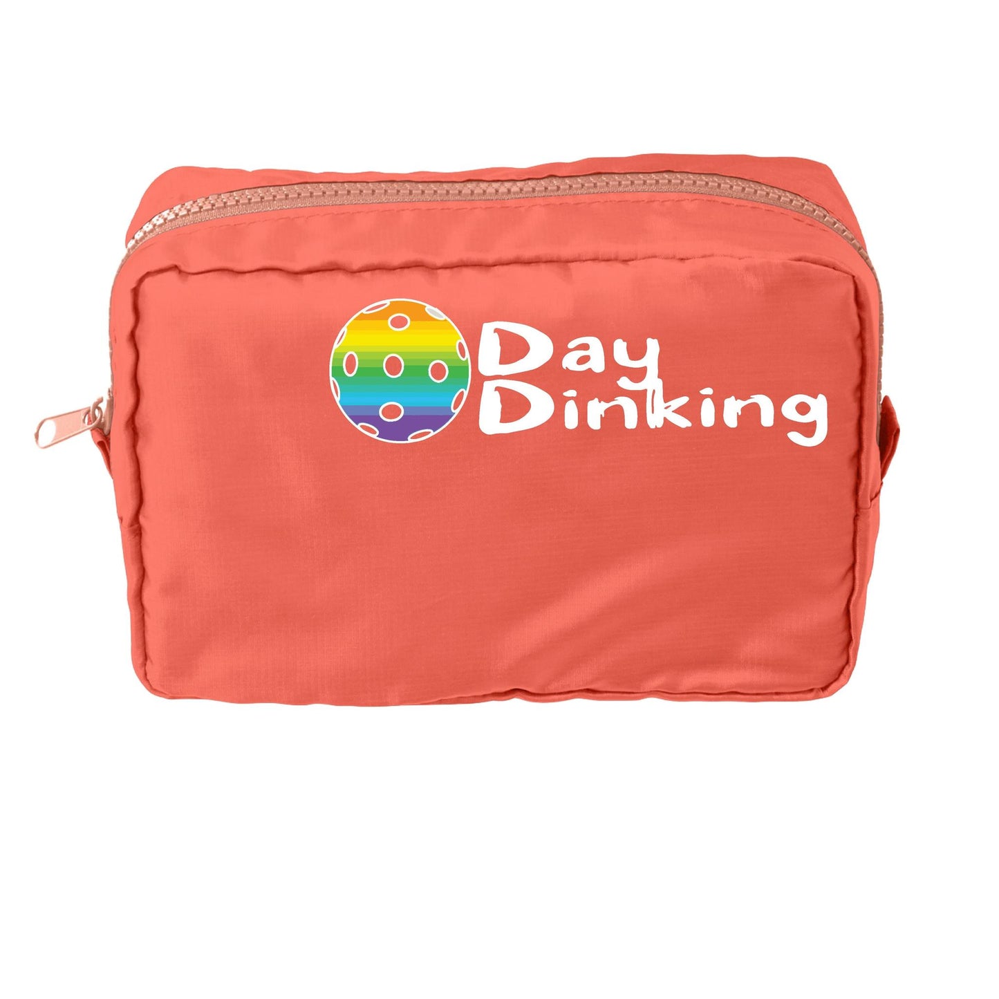 Day Dinking With Pickleballs (Customizable) | Pickleball Dimensional Cosmetic Pouch Bag | Small Size Court Dimensional Bag