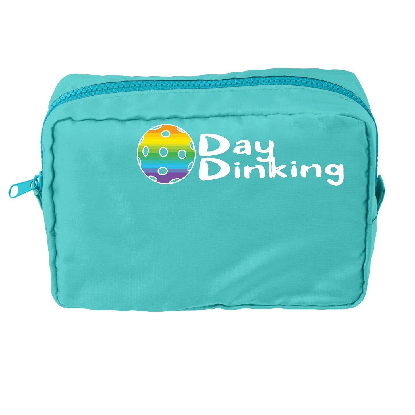 Day Dinking With Pickleballs (Customizable) | Pickleball Dimensional Cosmetic Pouch Bag | Small Size Court Dimensional Bag