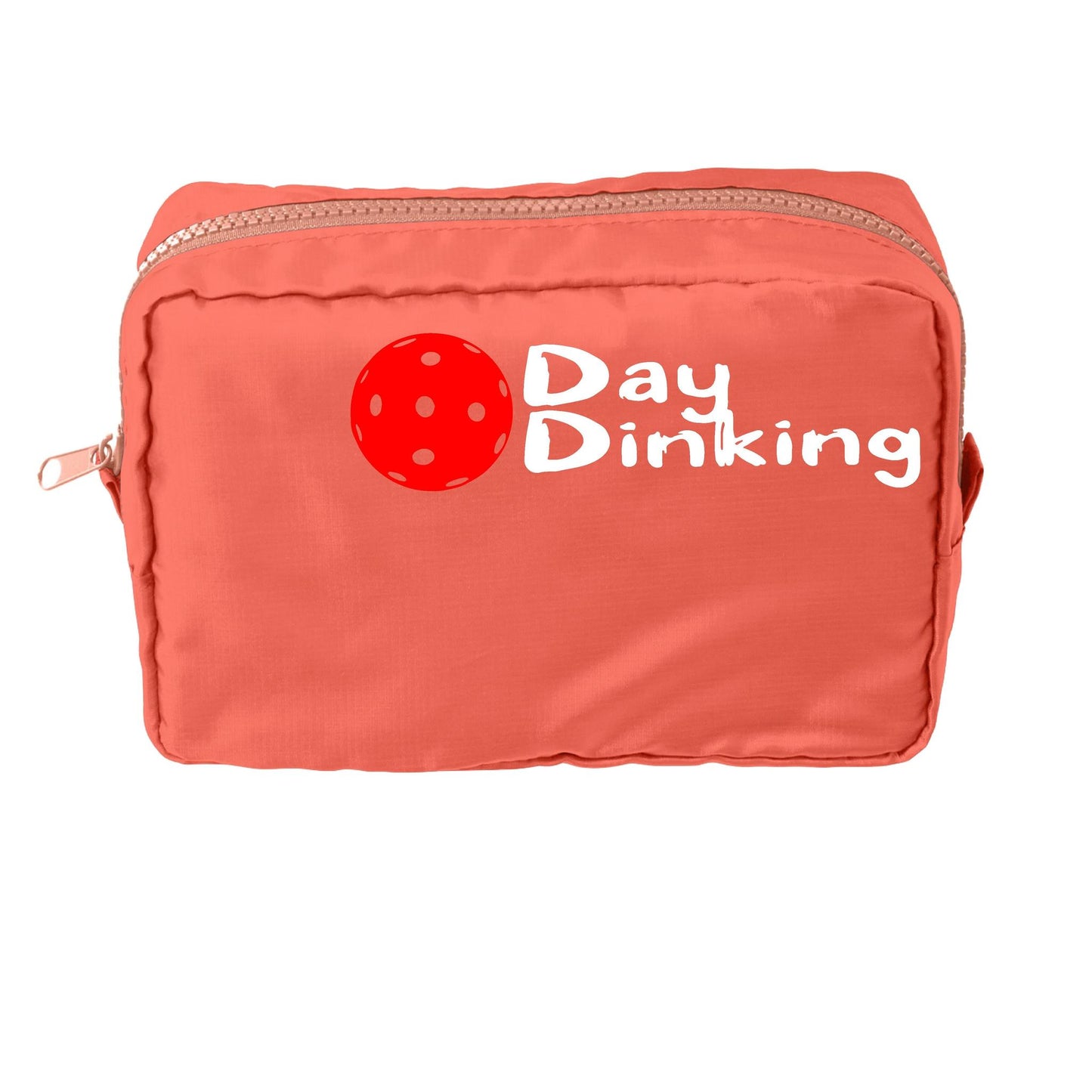 Day Dinking With Pickleballs (Customizable) | Pickleball Dimensional Cosmetic Pouch Bag | Small Size Court Dimensional Bag