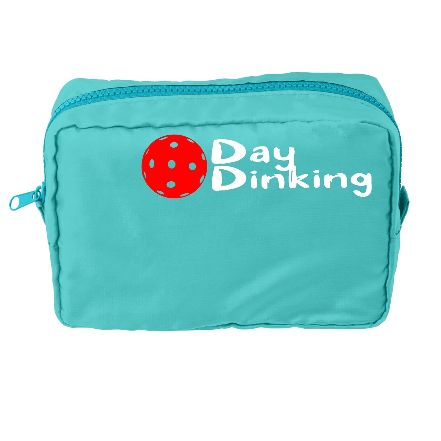 Day Dinking With Pickleballs (Customizable) | Pickleball Dimensional Cosmetic Pouch Bag | Small Size Court Dimensional Bag