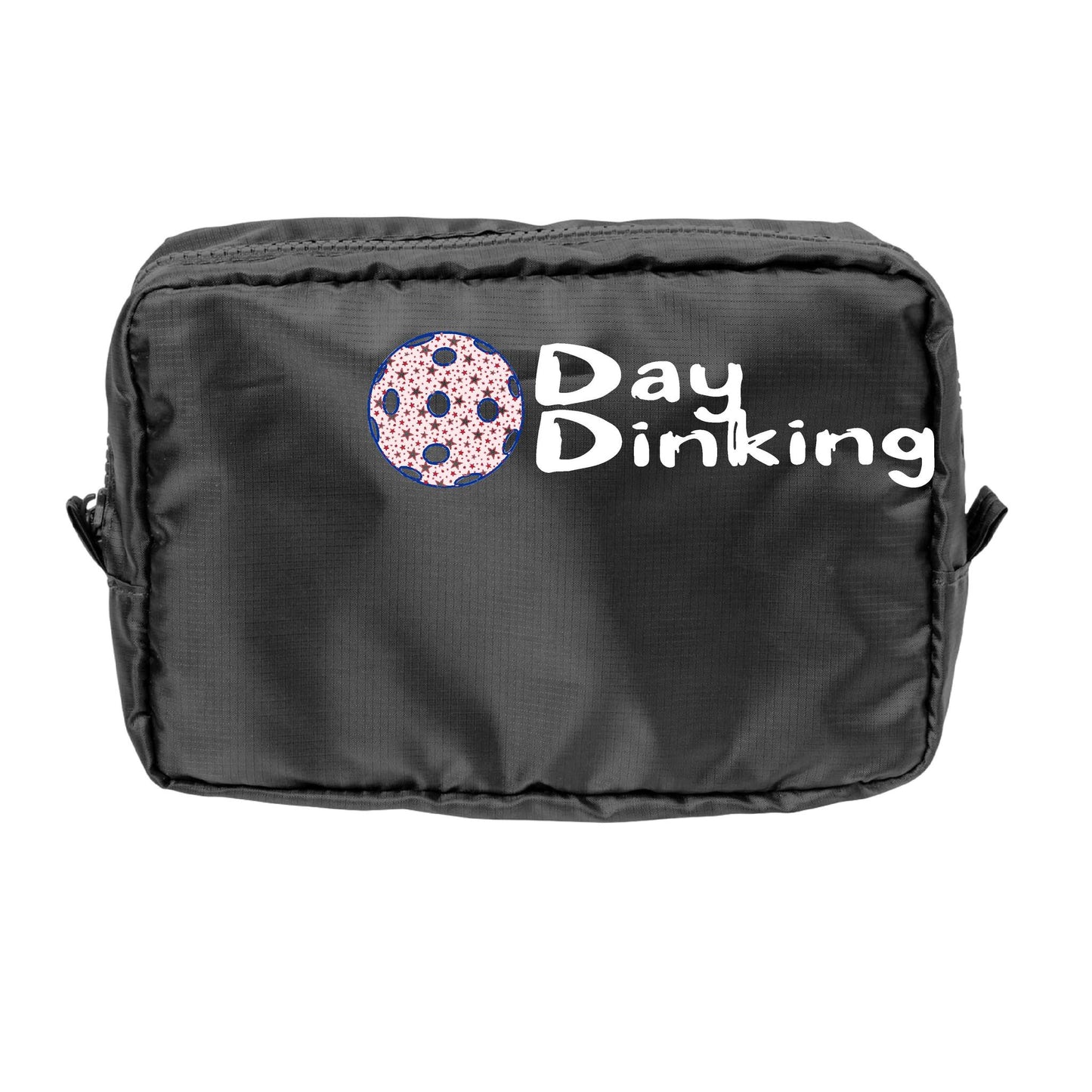 Day Dinking With Pickleballs (Customizable) | Pickleball Dimensional Cosmetic Pouch Bag | Small Size Court Dimensional Bag