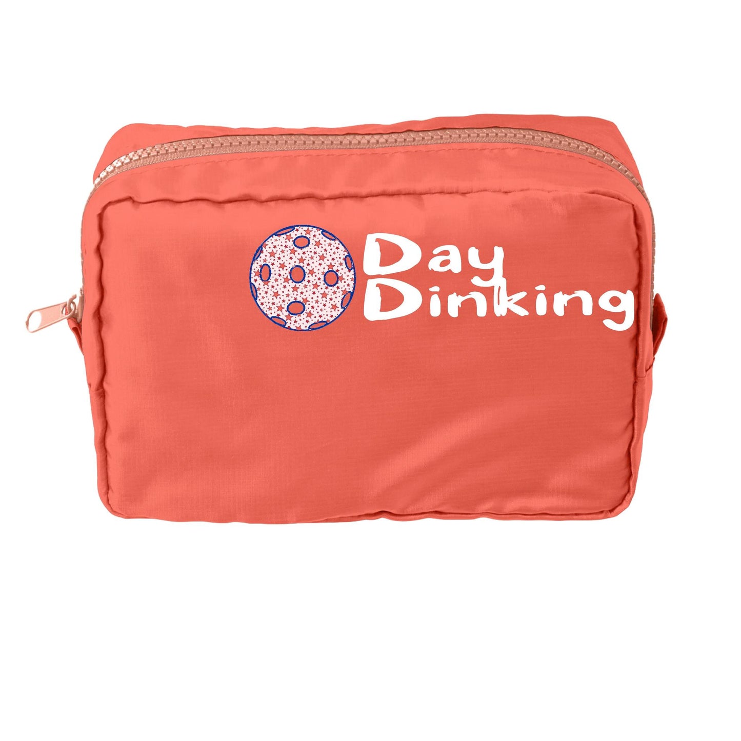 Day Dinking With Pickleballs (Customizable) | Pickleball Dimensional Cosmetic Pouch Bag | Small Size Court Dimensional Bag