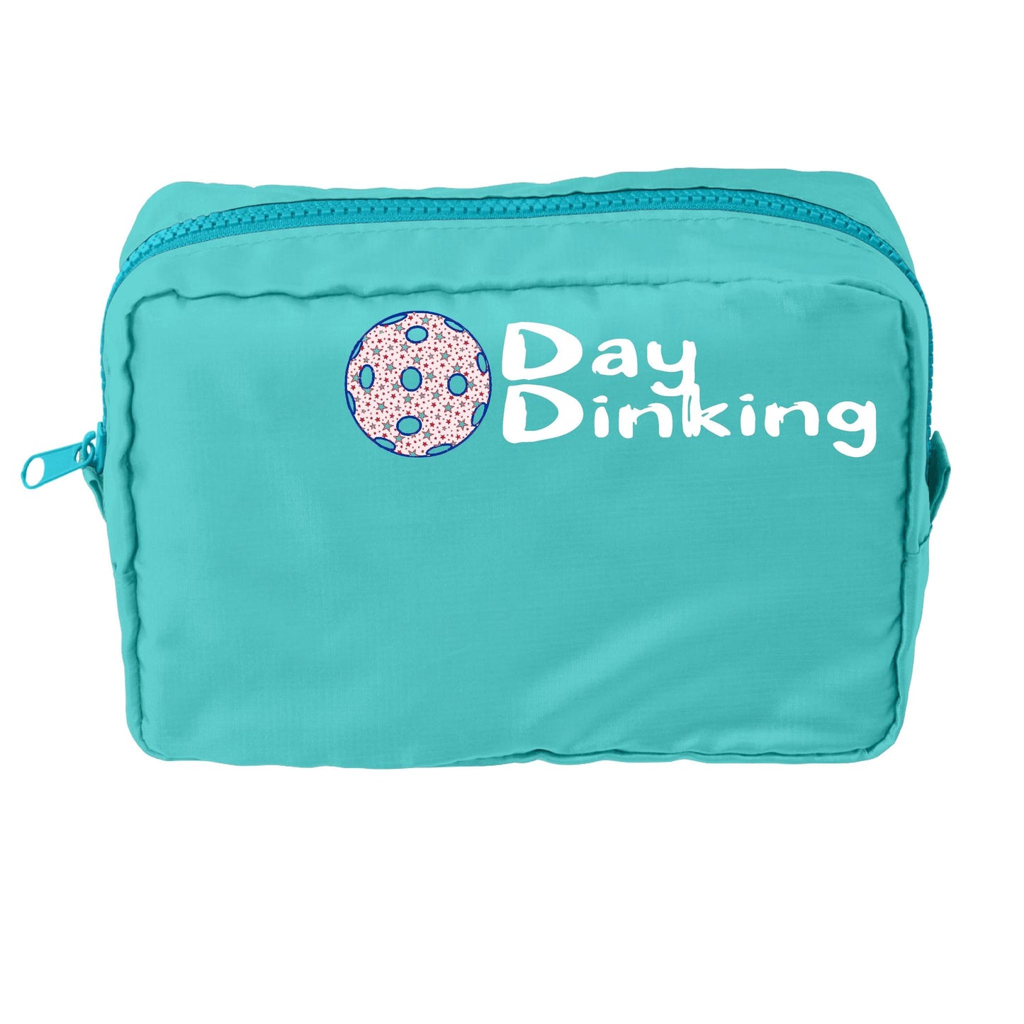 Day Dinking With Pickleballs (Customizable) | Pickleball Dimensional Cosmetic Pouch Bag | Small Size Court Dimensional Bag