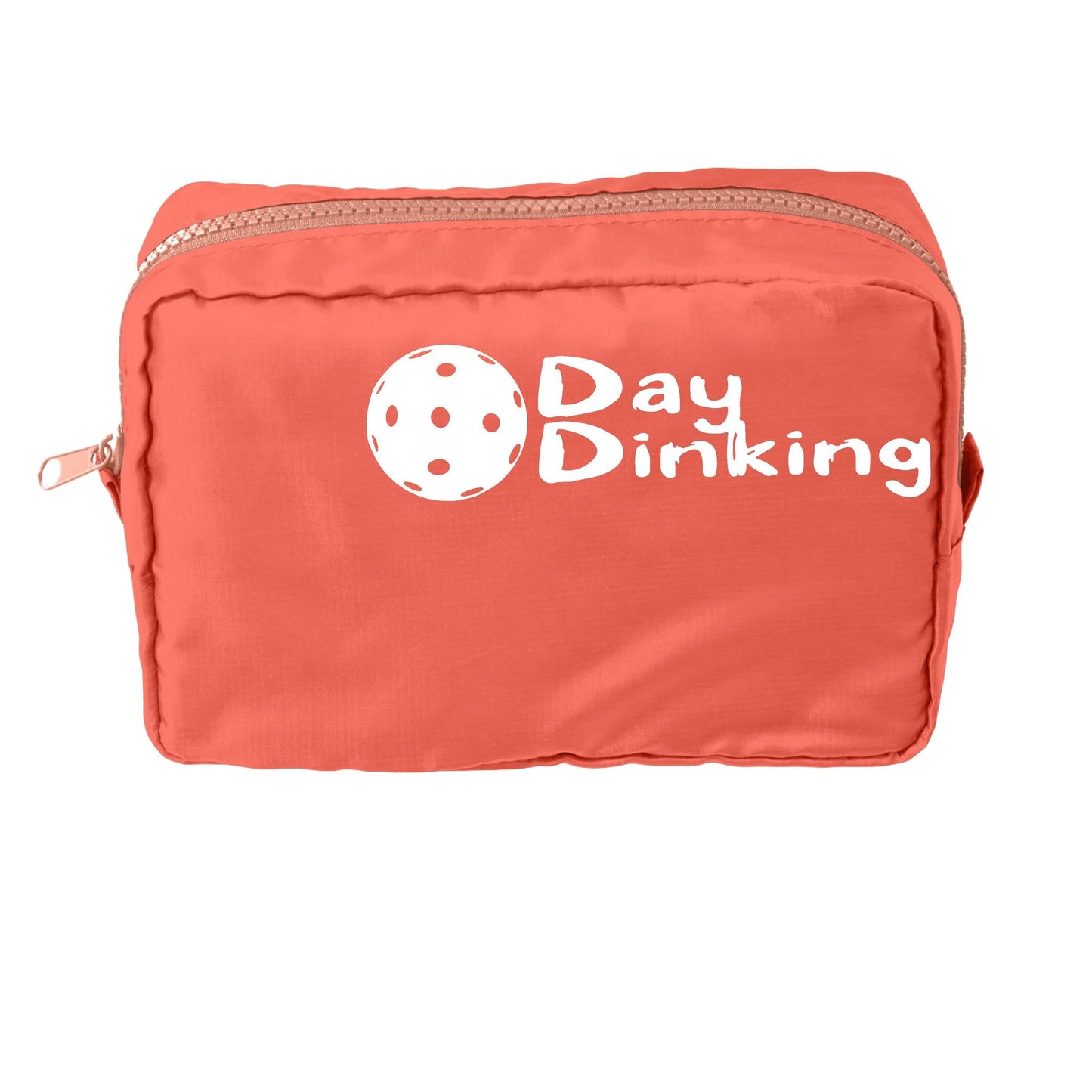 Day Dinking With Pickleballs (Customizable) | Pickleball Dimensional Cosmetic Pouch Bag | Small Size Court Dimensional Bag