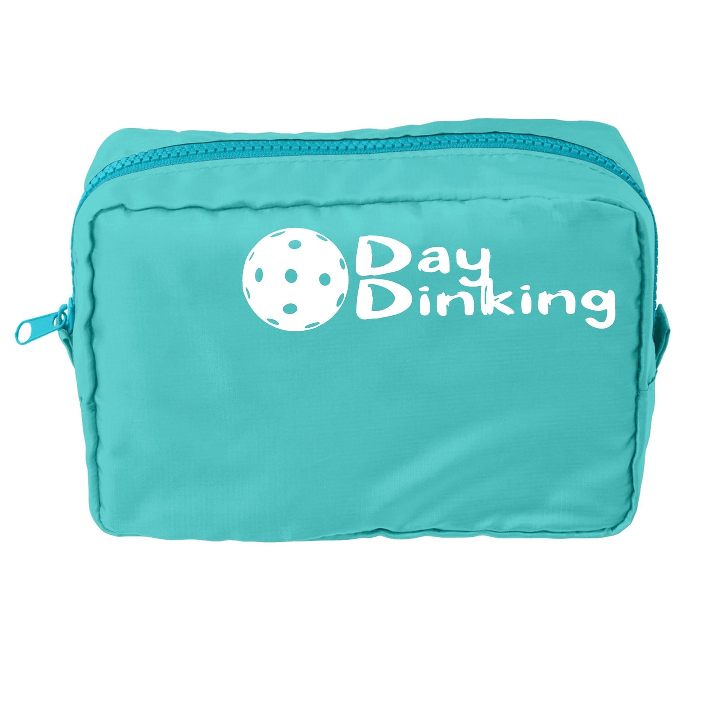 Day Dinking With Pickleballs (Customizable) | Pickleball Dimensional Cosmetic Pouch Bag | Small Size Court Dimensional Bag