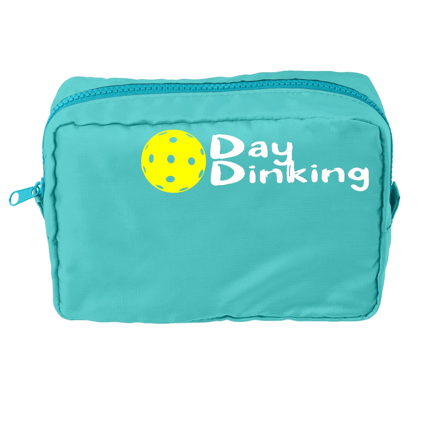 Day Dinking With Pickleballs (Customizable) | Pickleball Dimensional Cosmetic Pouch Bag | Small Size Court Dimensional Bag