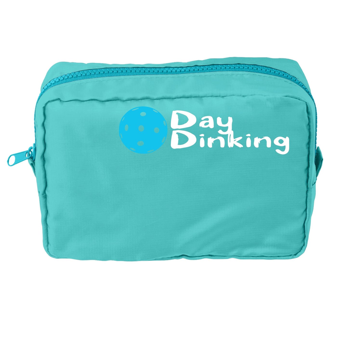 Day Dinking With Pickleballs (Customizable) | Pickleball Dimensional Cosmetic Pouch Bag | Small Size Court Dimensional Bag