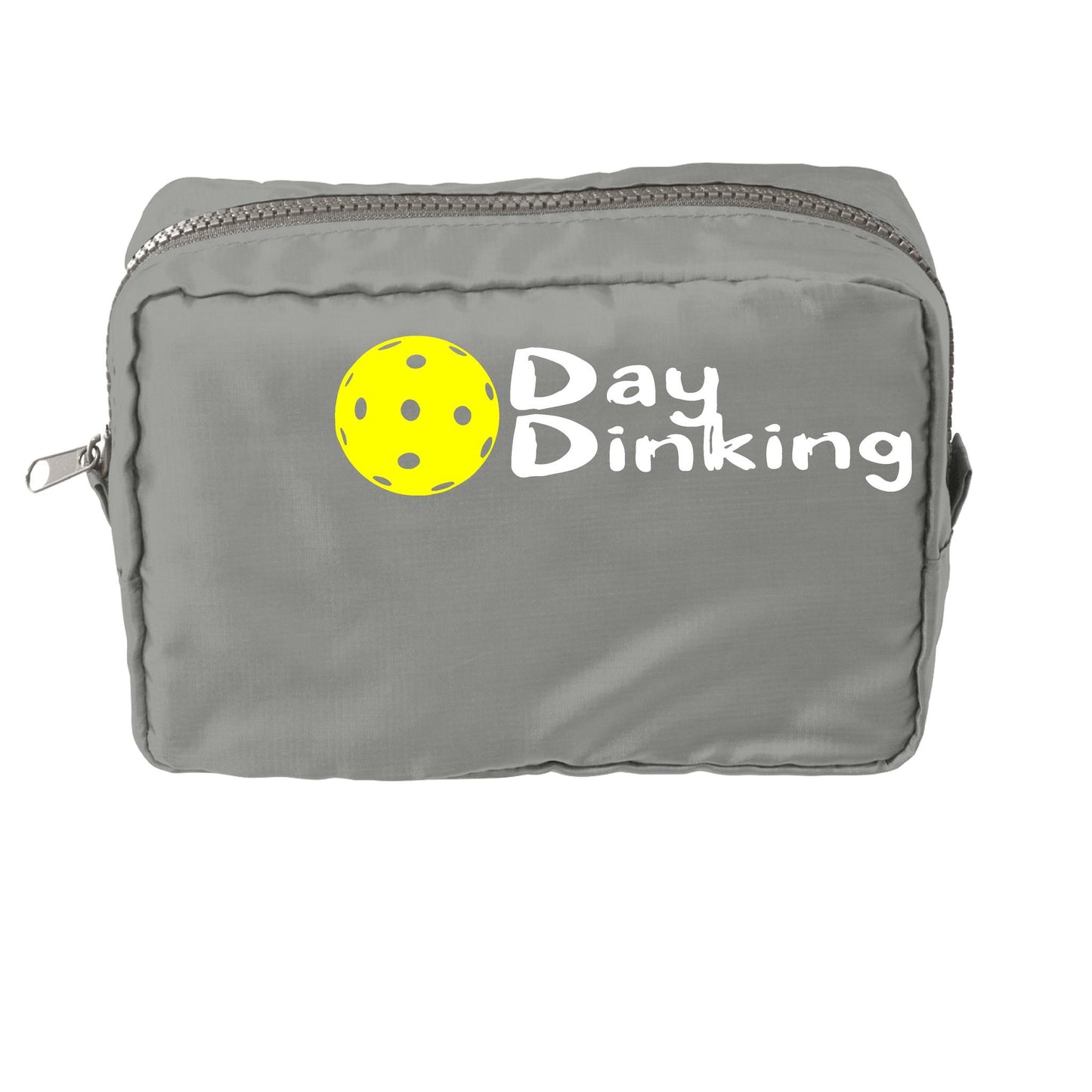 Day Dinking With Pickleballs (Customizable) | Pickleball Dimensional Cosmetic Pouch Bag | Small Size Court Dimensional Bag