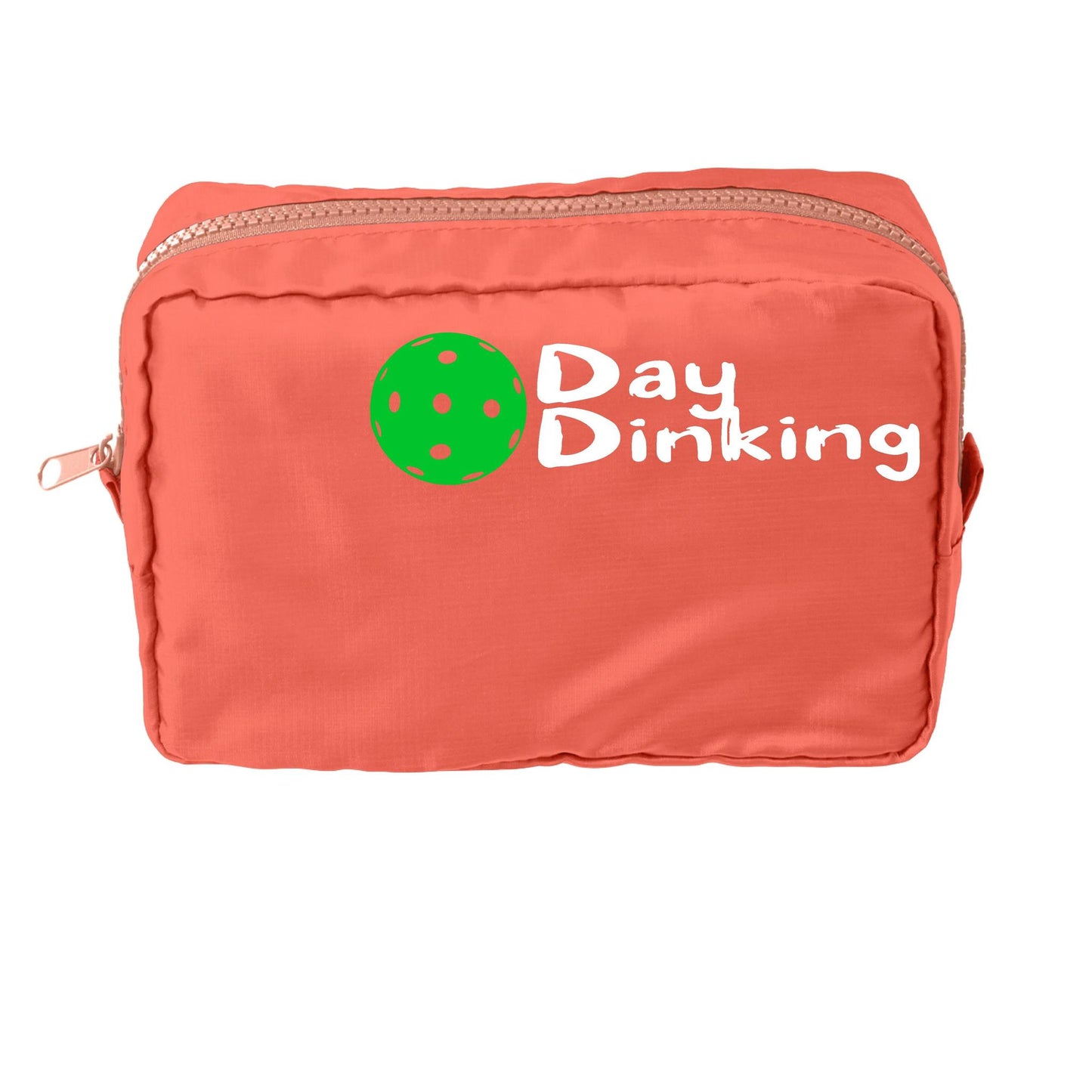 Day Dinking With Pickleballs (Customizable) | Pickleball Dimensional Cosmetic Pouch Bag | Small Size Court Dimensional Bag