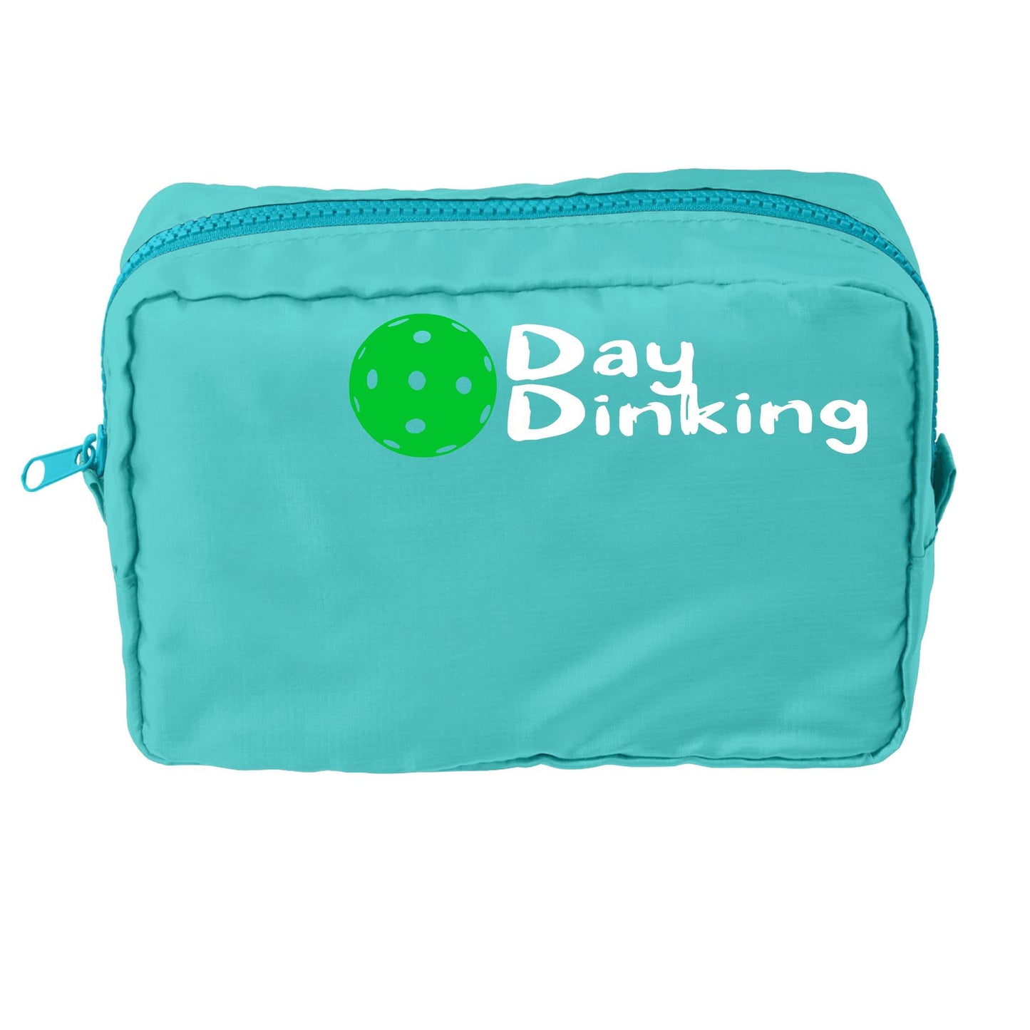 Day Dinking With Pickleballs (Customizable) | Pickleball Dimensional Cosmetic Pouch Bag | Small Size Court Dimensional Bag