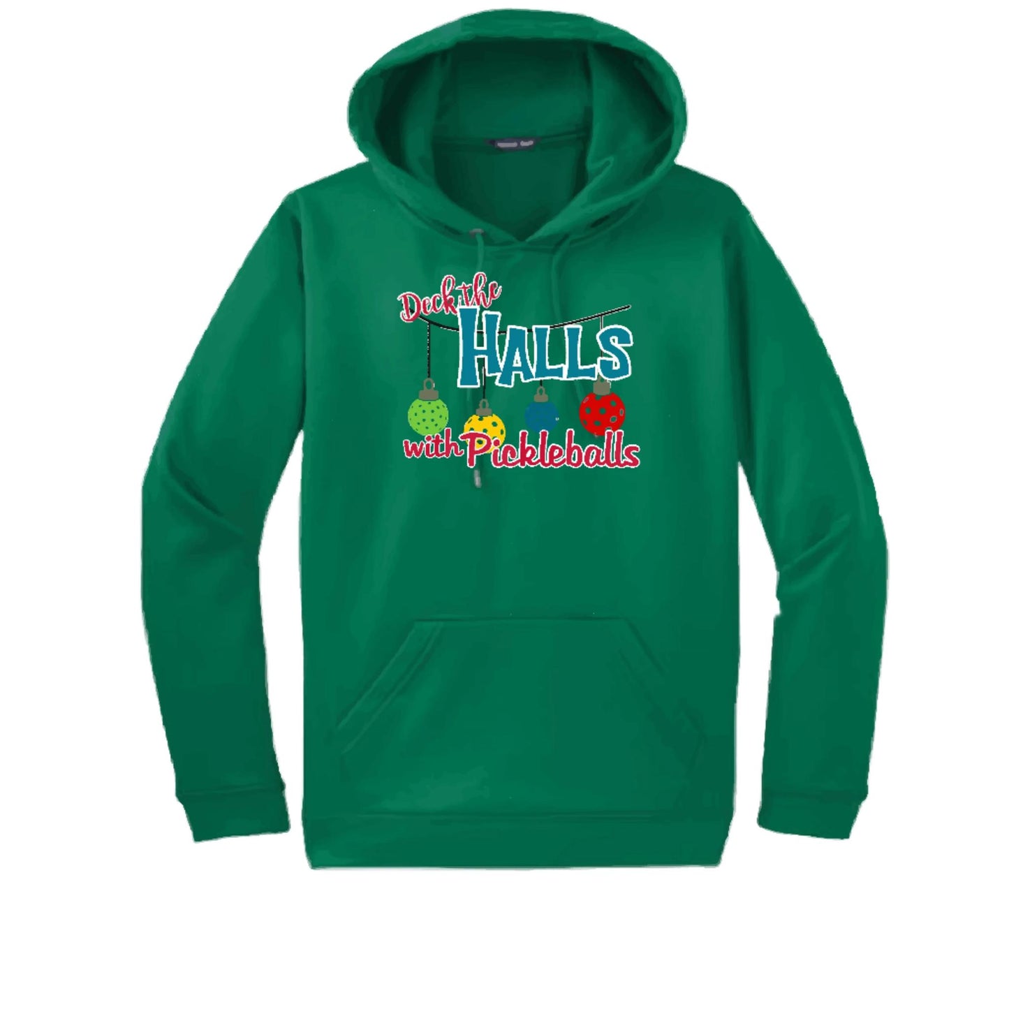 Deck the Halls with Pickleballs | Unisex Hoodie Athletic Sweatshirt | 50% Cotton/50% Polyester