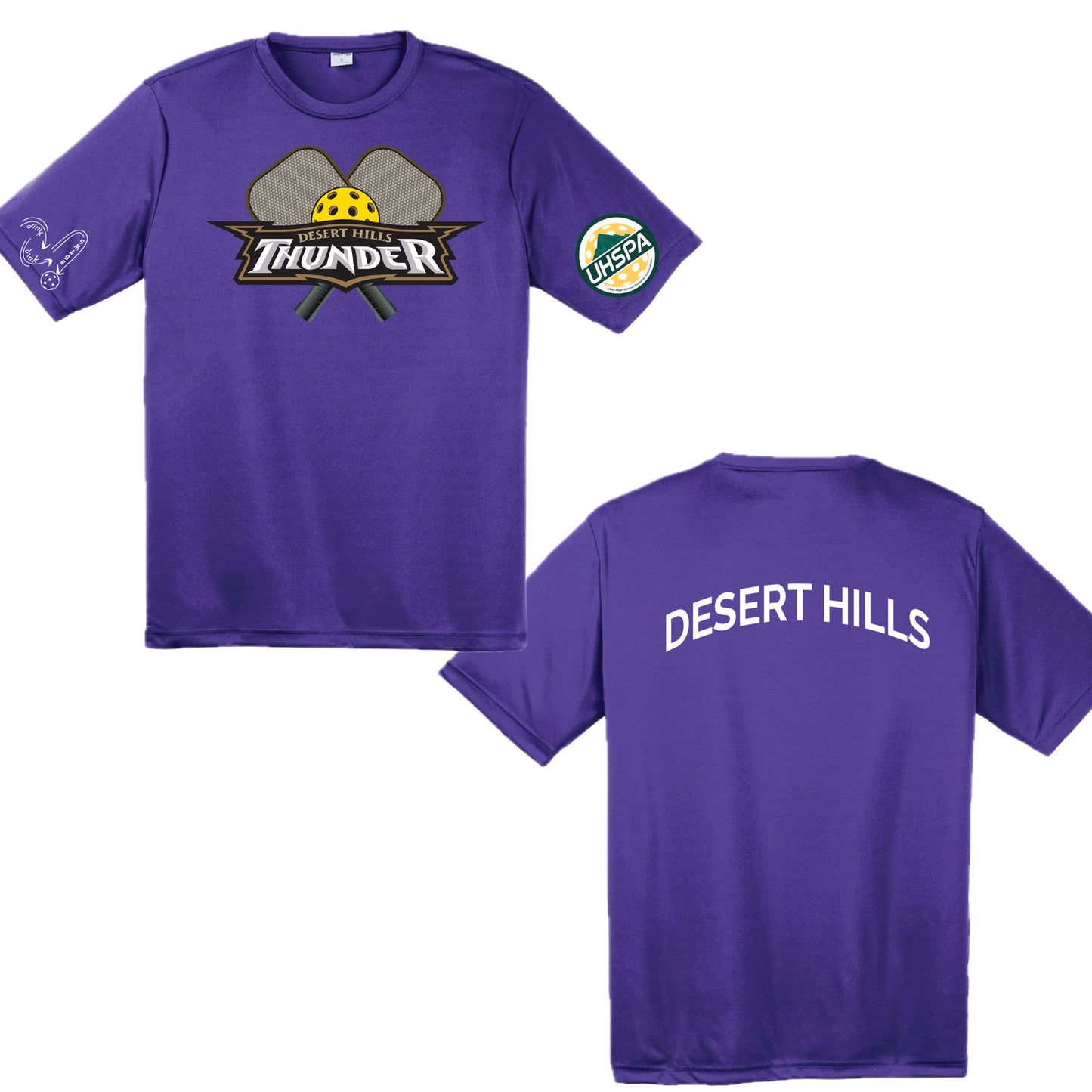 Desert Hills High USHPA | Men's Short Sleeve Crewneck T-Shirts | 100% Polyester