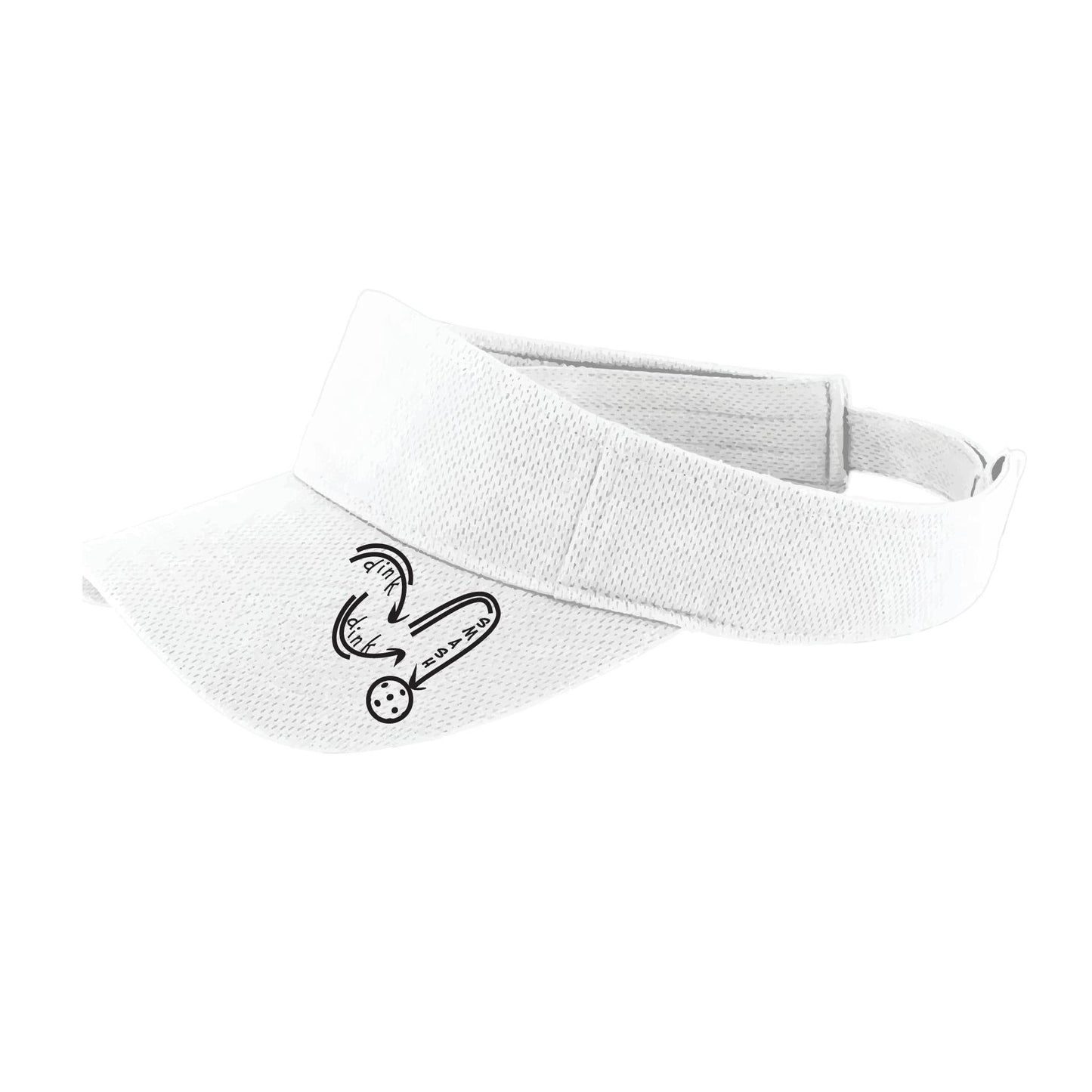 Dink Dink Smash (Black) | Pickleball Visors | Moisture Wicking 100% Polyester