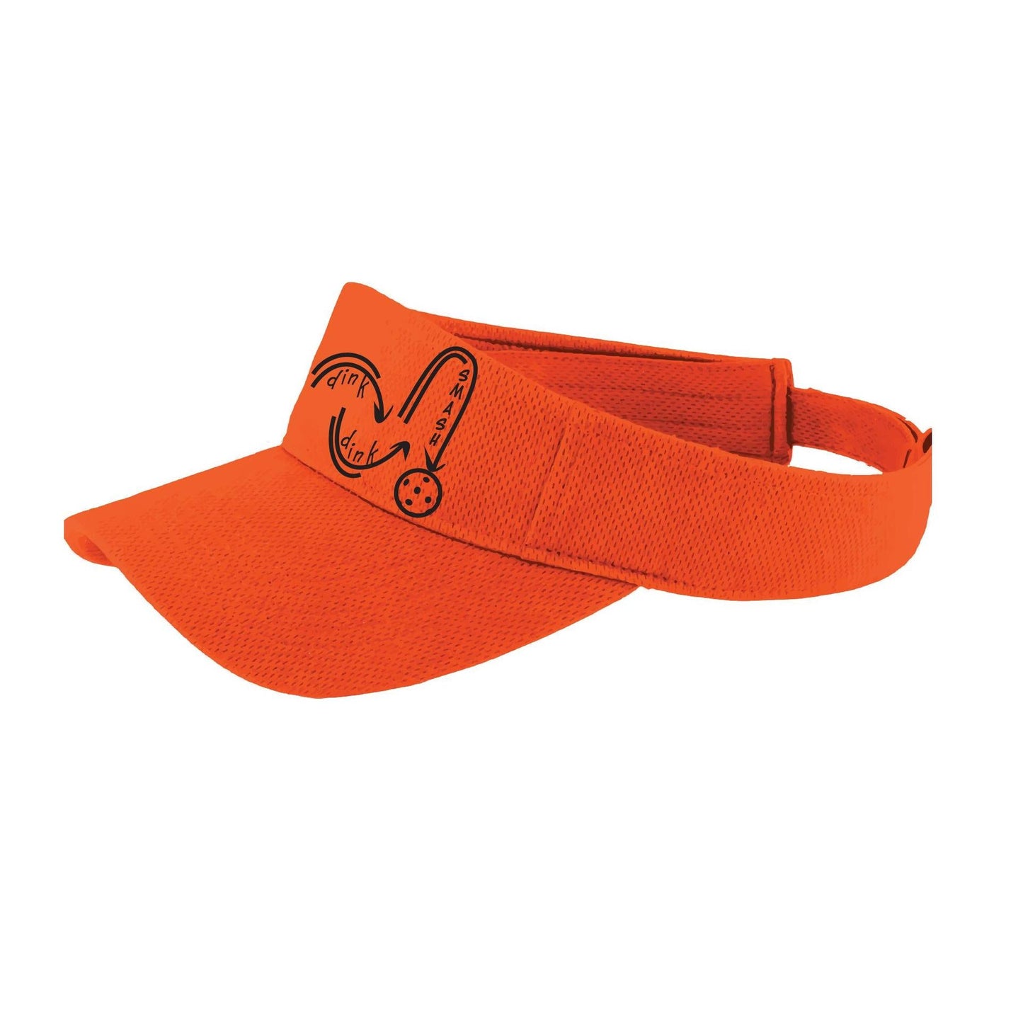Dink Dink Smash (Black) | Pickleball Visors | Moisture Wicking 100% Polyester
