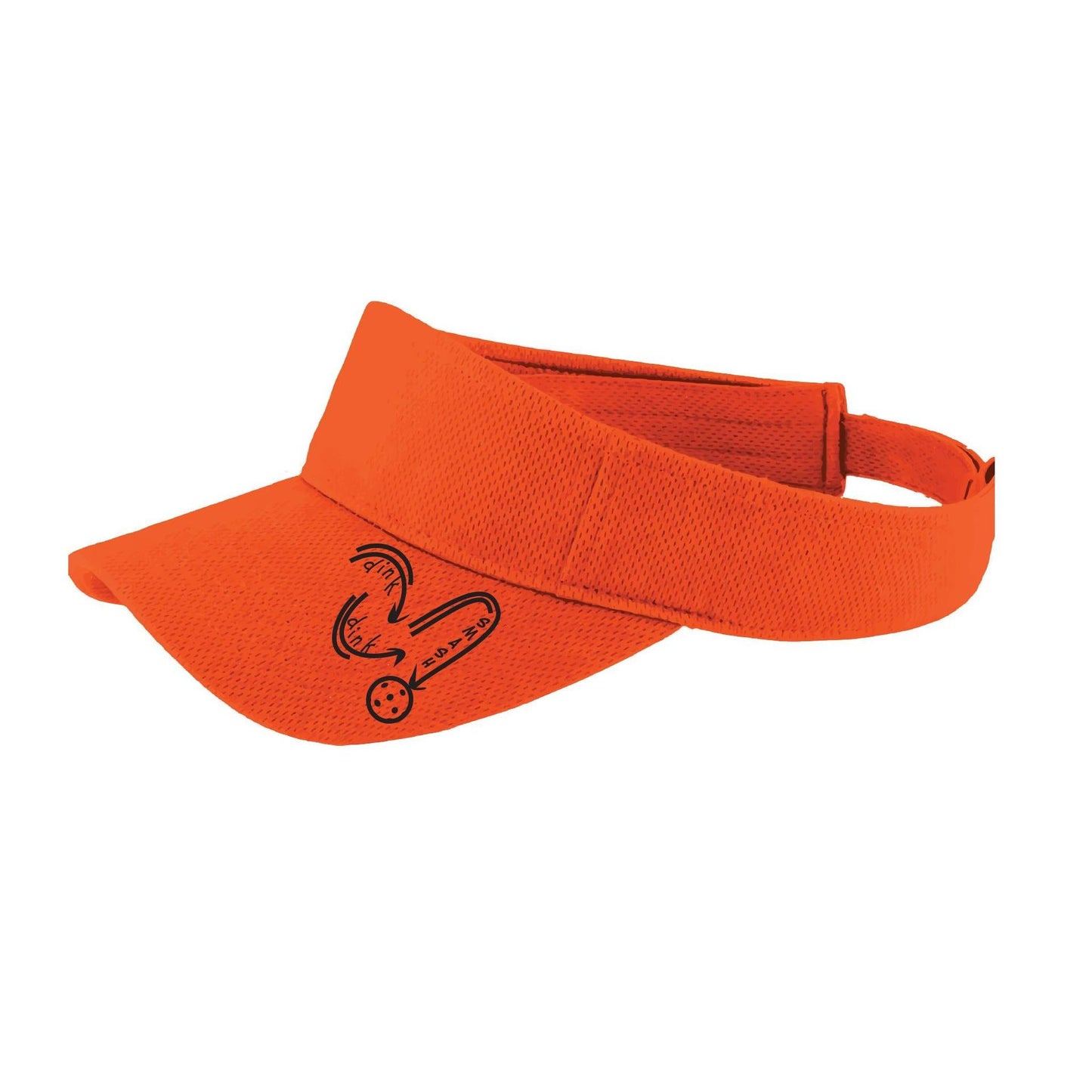 Dink Dink Smash (Black) | Pickleball Visors | Moisture Wicking 100% Polyester