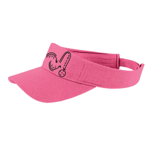 Dink Dink Smash (Black) | Pickleball Visors | Moisture Wicking 100% Polyester
