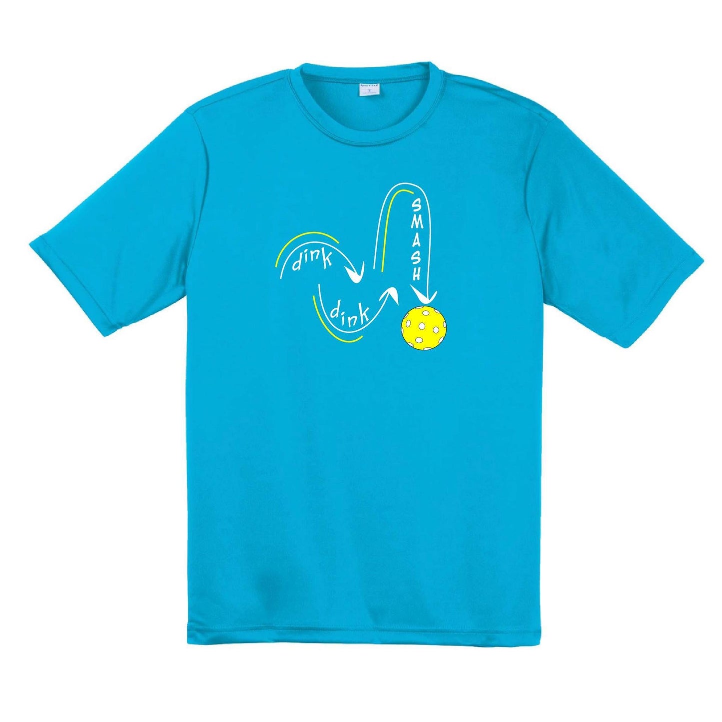 Dink Dink Smash | Clearance Men’s Short Sleeve Pickleball Performance T-Shirt | 100% Polyester