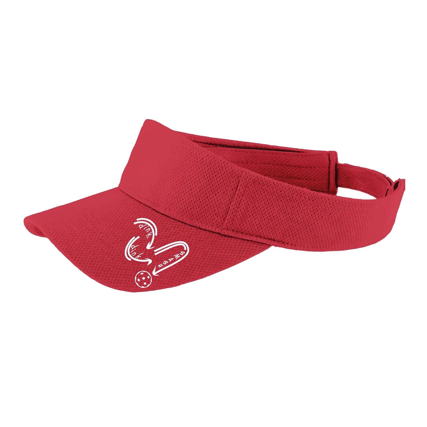 Dink Dink Smash (White) | Pickleball Visors | Moisture Wicking 100% Polyester