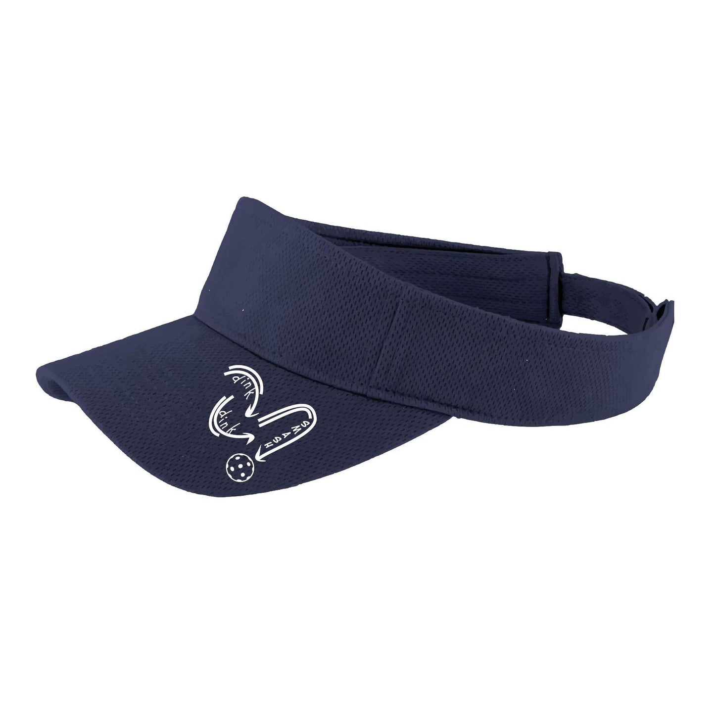 Dink Dink Smash (White) | Pickleball Visors | Moisture Wicking 100% Polyester