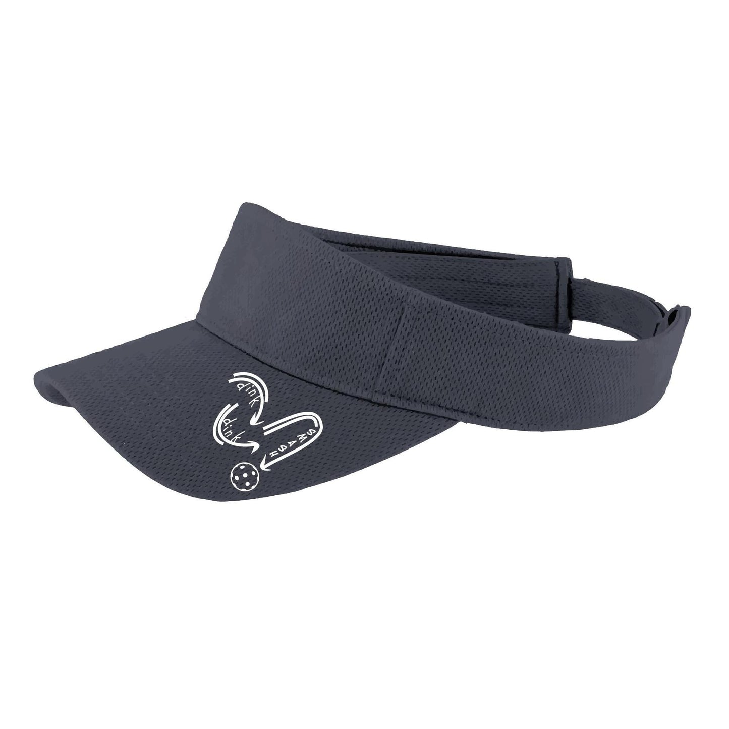 Dink Dink Smash (White) | Pickleball Visors | Moisture Wicking 100% Polyester