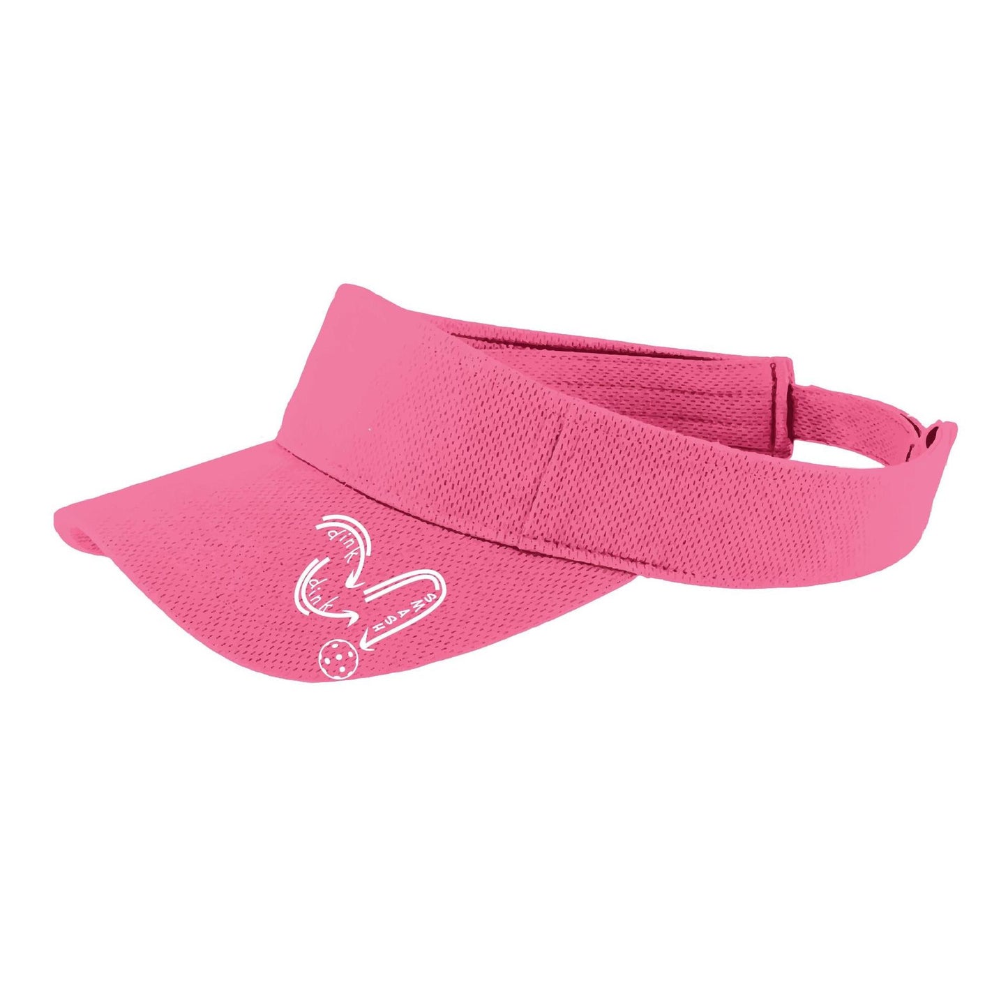Dink Dink Smash (White) | Pickleball Visors | Moisture Wicking 100% Polyester