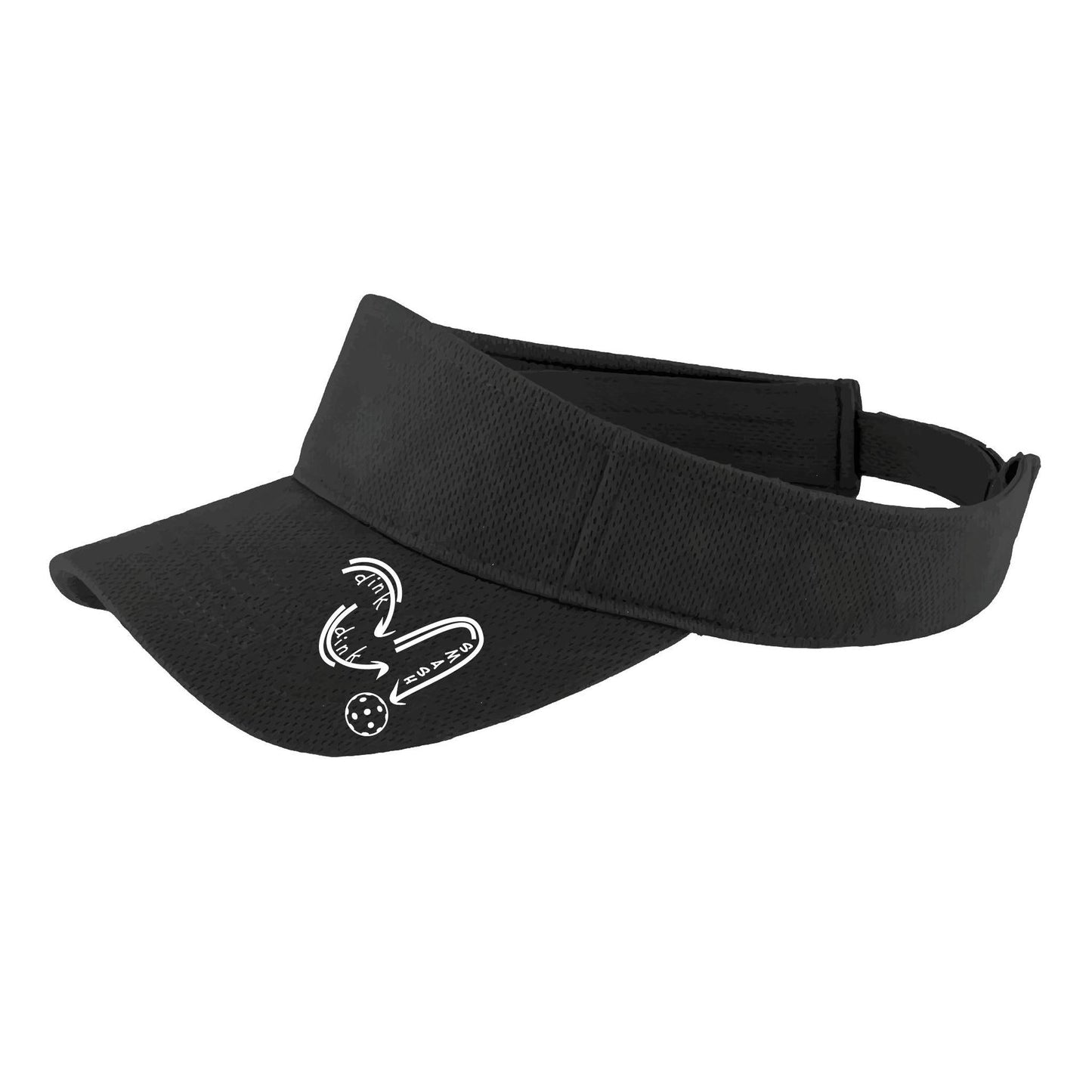 Dink Dink Smash (White) | Pickleball Visors | Moisture Wicking 100% Polyester