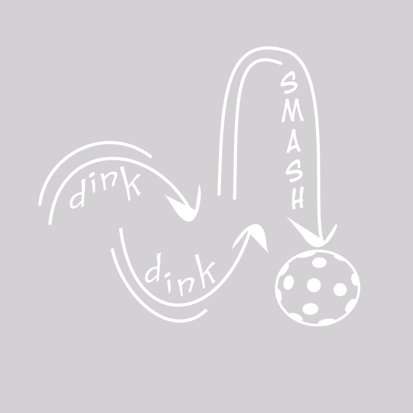 Dink Dink Smash (White) | Pickleball Visors | Moisture Wicking 100% Polyester