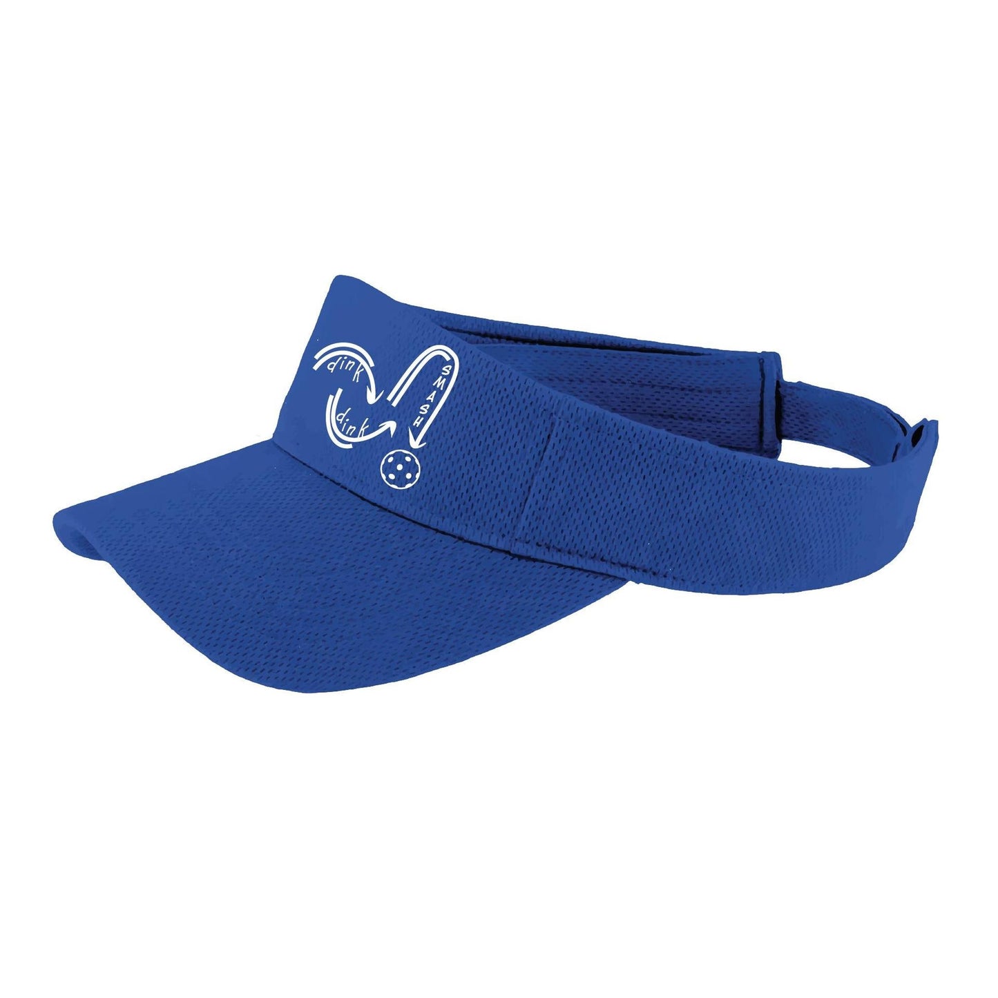 Dink Dink Smash (White) | Pickleball Visors | Moisture Wicking 100% Polyester
