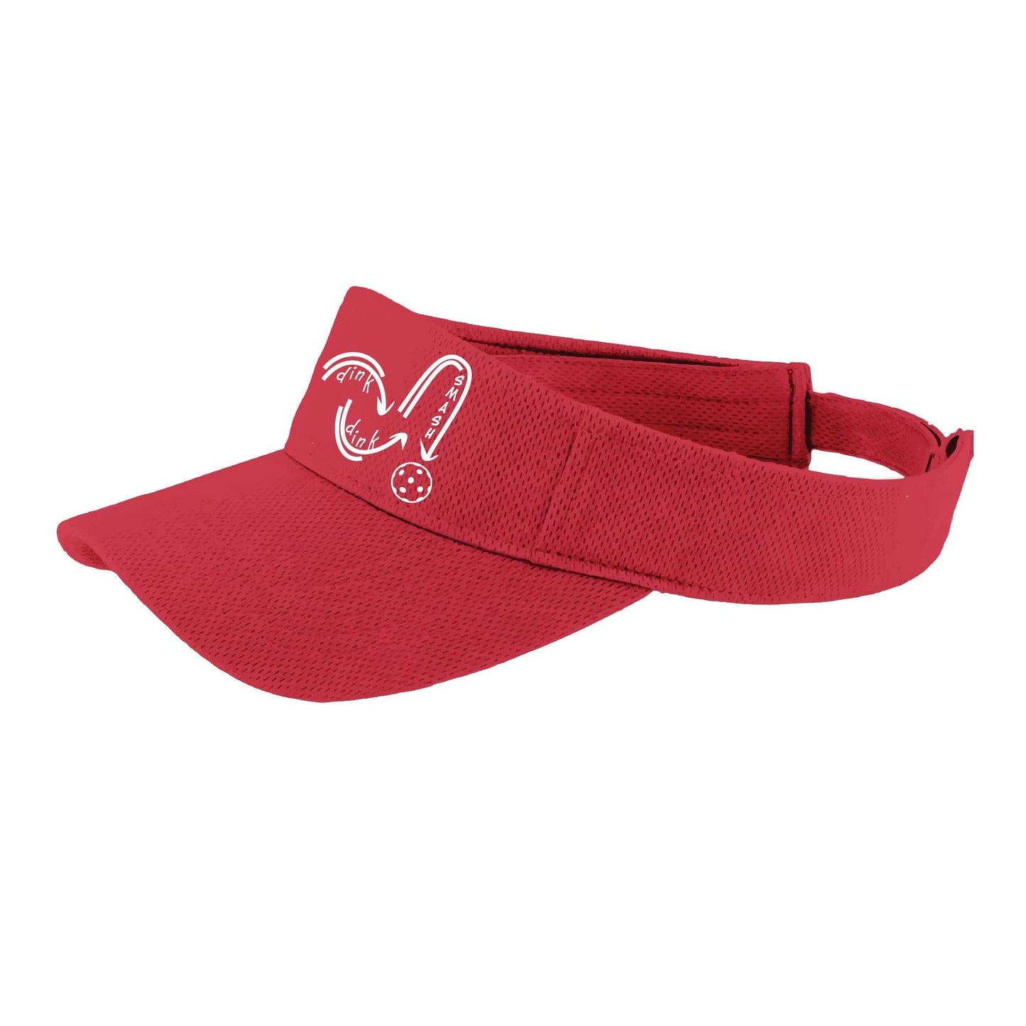 Dink Dink Smash (White) | Pickleball Visors | Moisture Wicking 100% Polyester