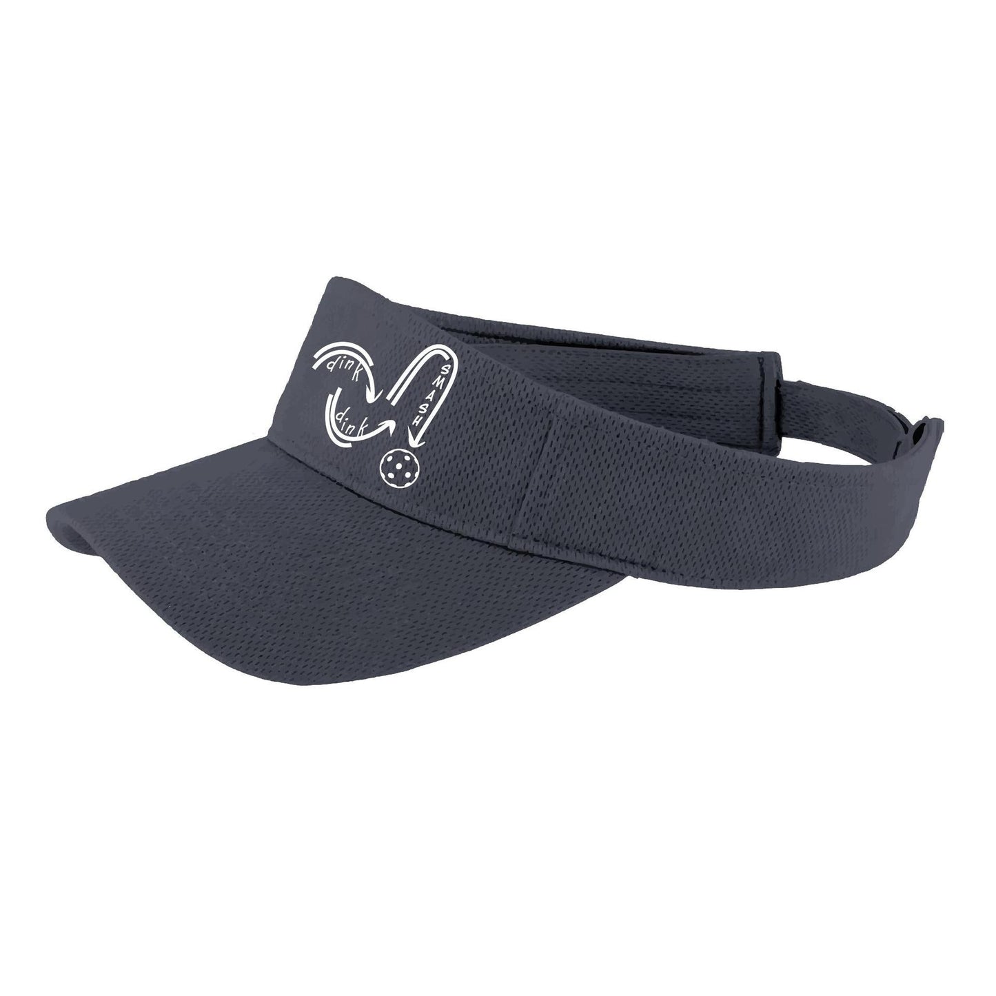Dink Dink Smash (White) | Pickleball Visors | Moisture Wicking 100% Polyester