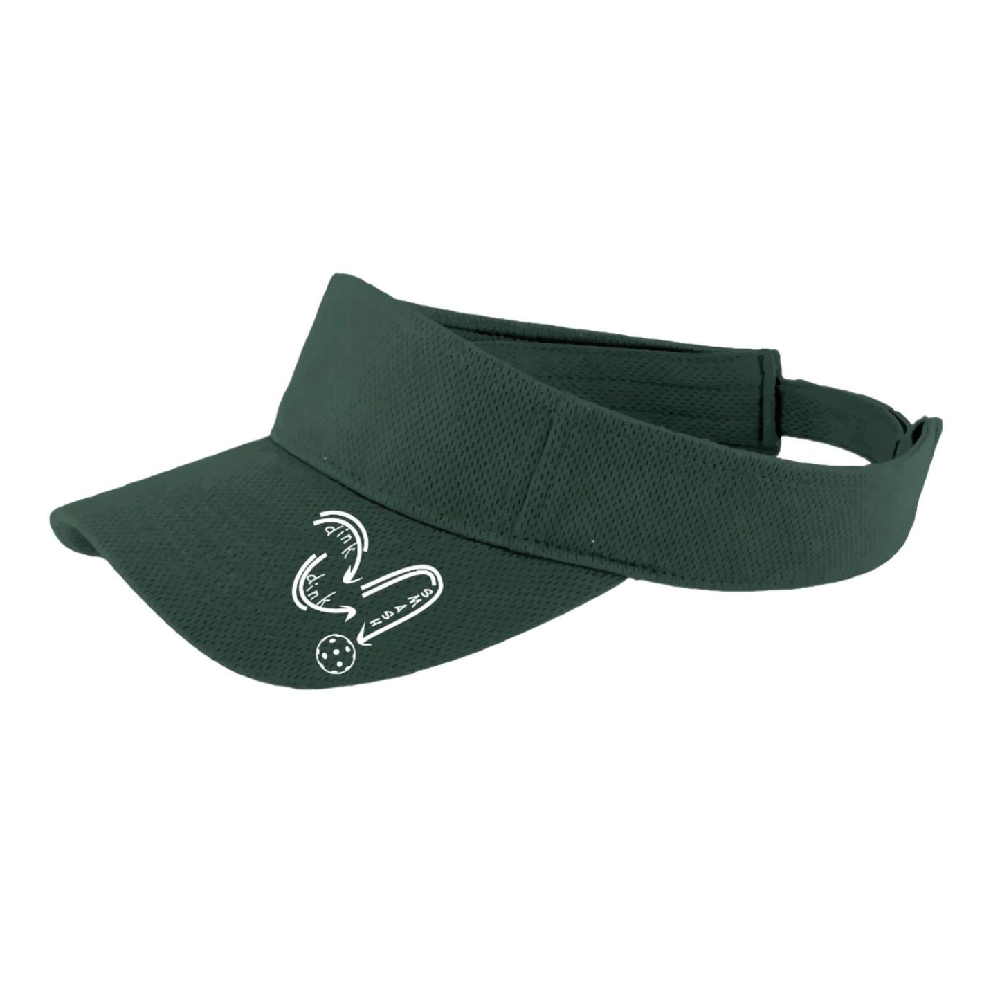 Dink Dink Smash (White) | Pickleball Visors | Moisture Wicking 100% Polyester