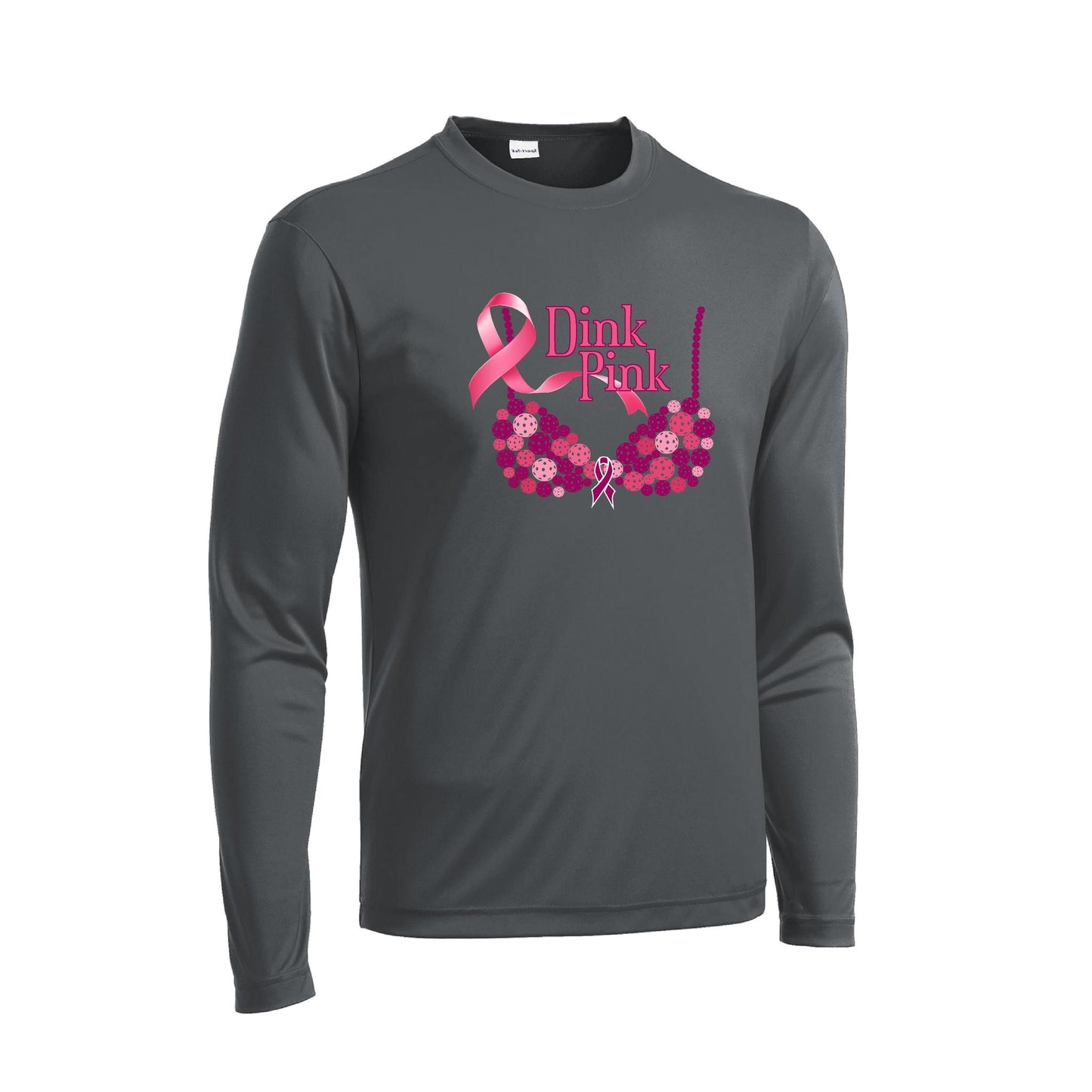 Dink Pink | Men's Long Sleeve Athletic Performance T-Shirt | 100% Polyester