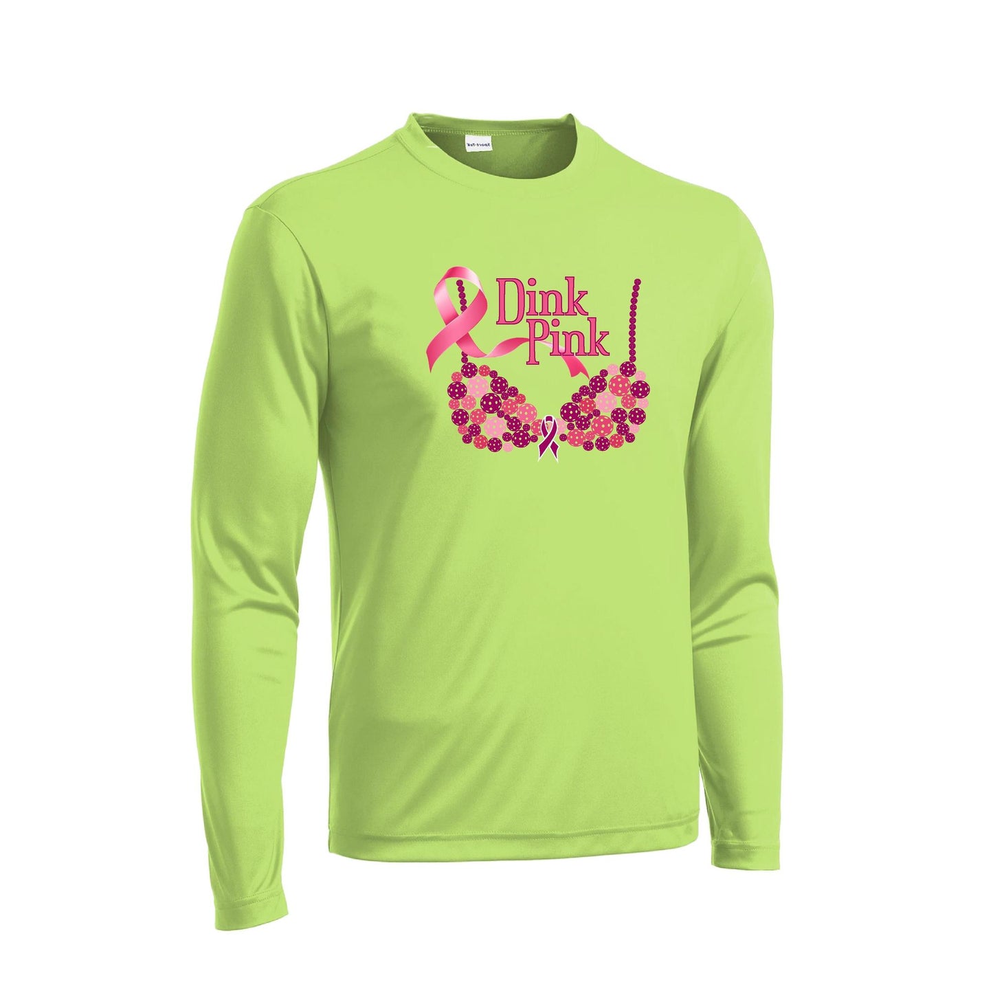 Dink Pink | Men's Long Sleeve Athletic Performance T-Shirt | 100% Polyester