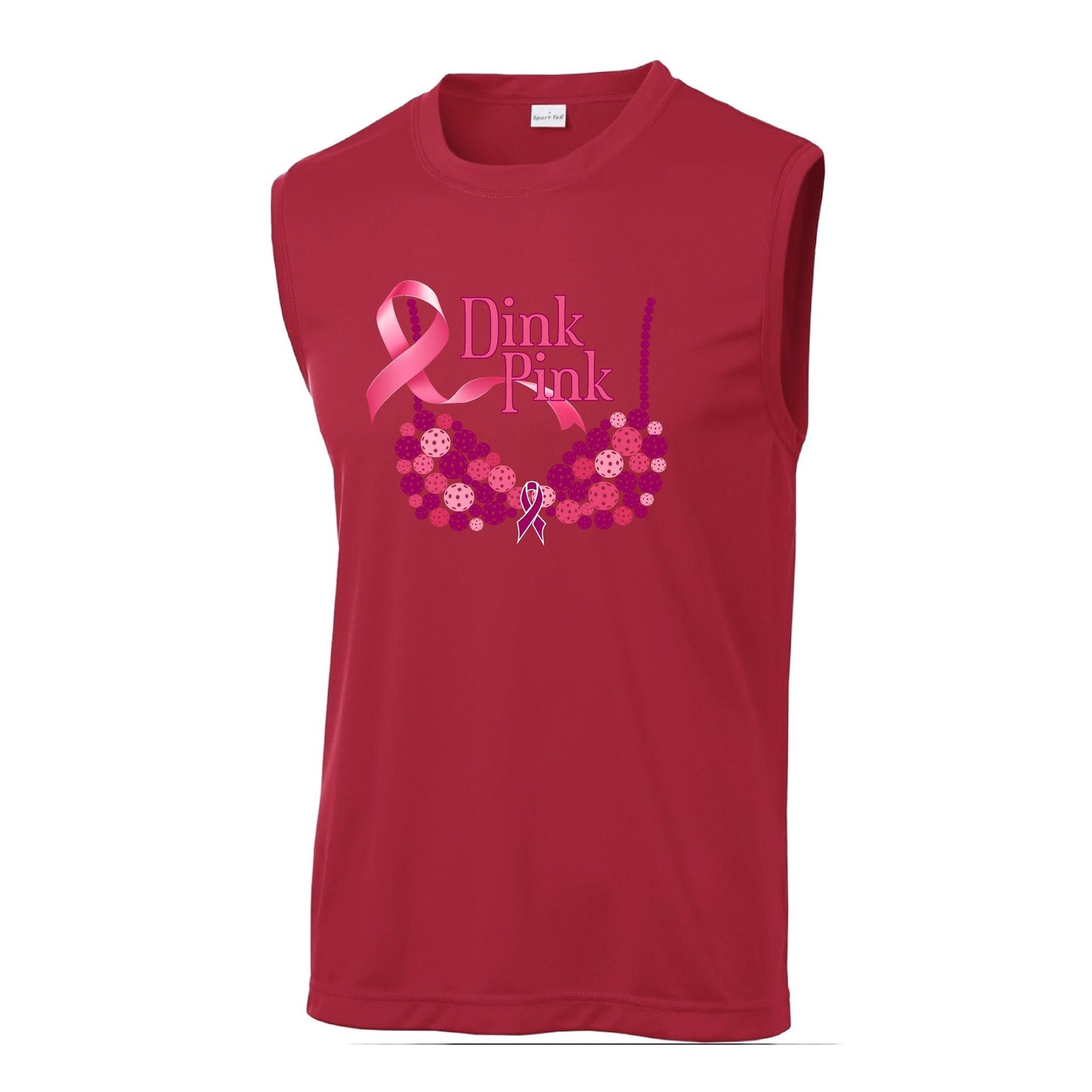 Dink Pink | Men's Sleeveless Athletic Performance T-Shirt | 100% Polyester