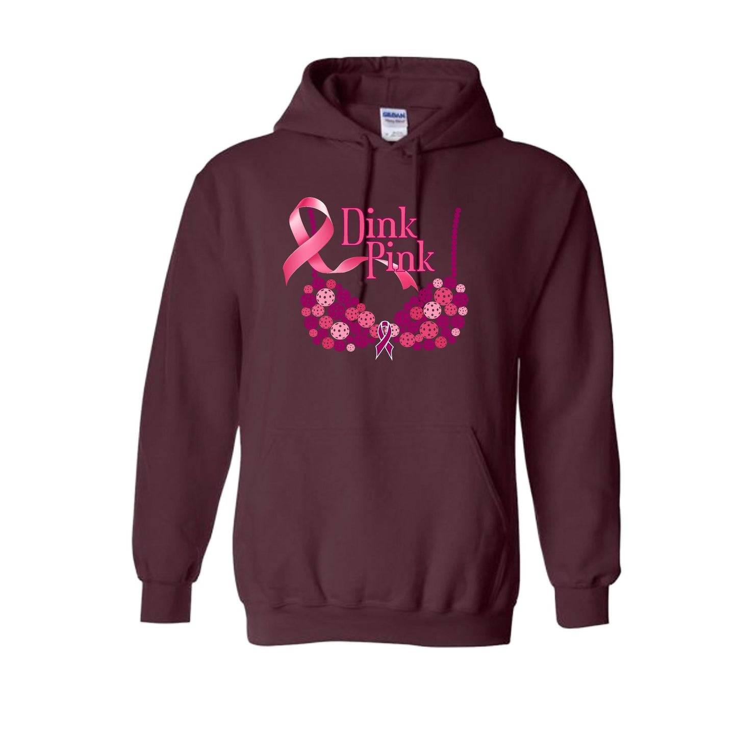 Dink Pink | Unisex Hoodie Athletic Sweatshirt | 50% Cotton/50% Polyester