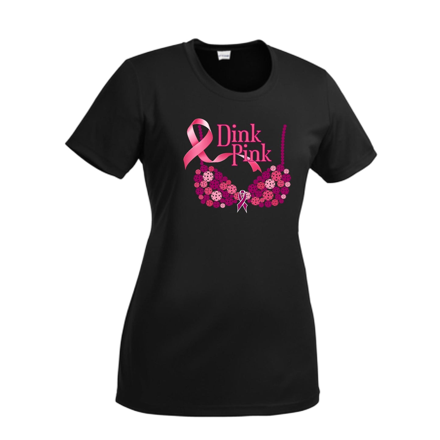 Dink Pink | Women’s Short Sleeve Crewneck Pickleball Performance T-Shirts | 100% Polyester