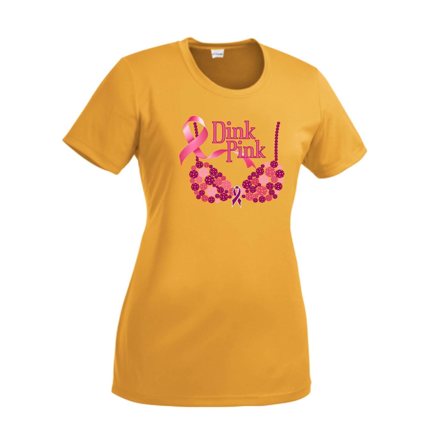 Dink Pink | Women’s Short Sleeve Crewneck Pickleball Performance T-Shirts | 100% Polyester