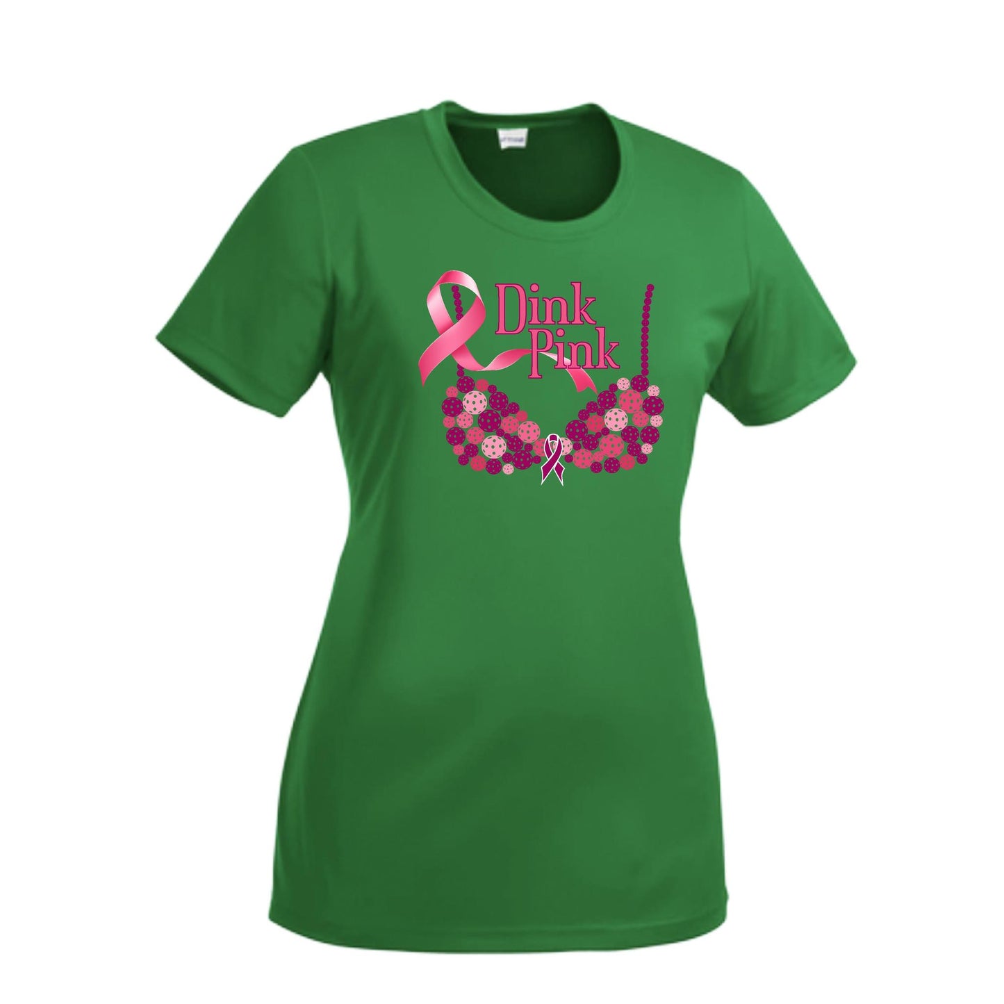 Dink Pink | Women’s Short Sleeve Crewneck Pickleball Performance T-Shirts | 100% Polyester