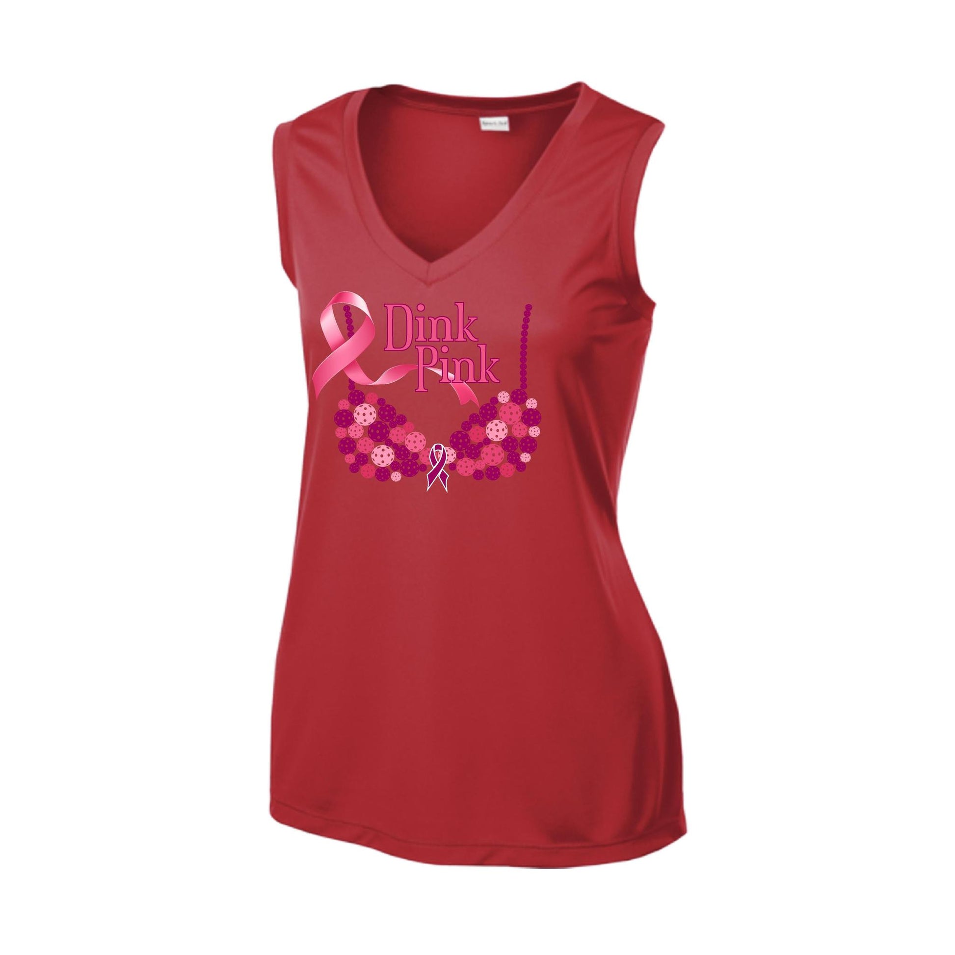 Dink Pink | Women’s Sleeveless Athletic Performance T-Shirt | 100% Polyester