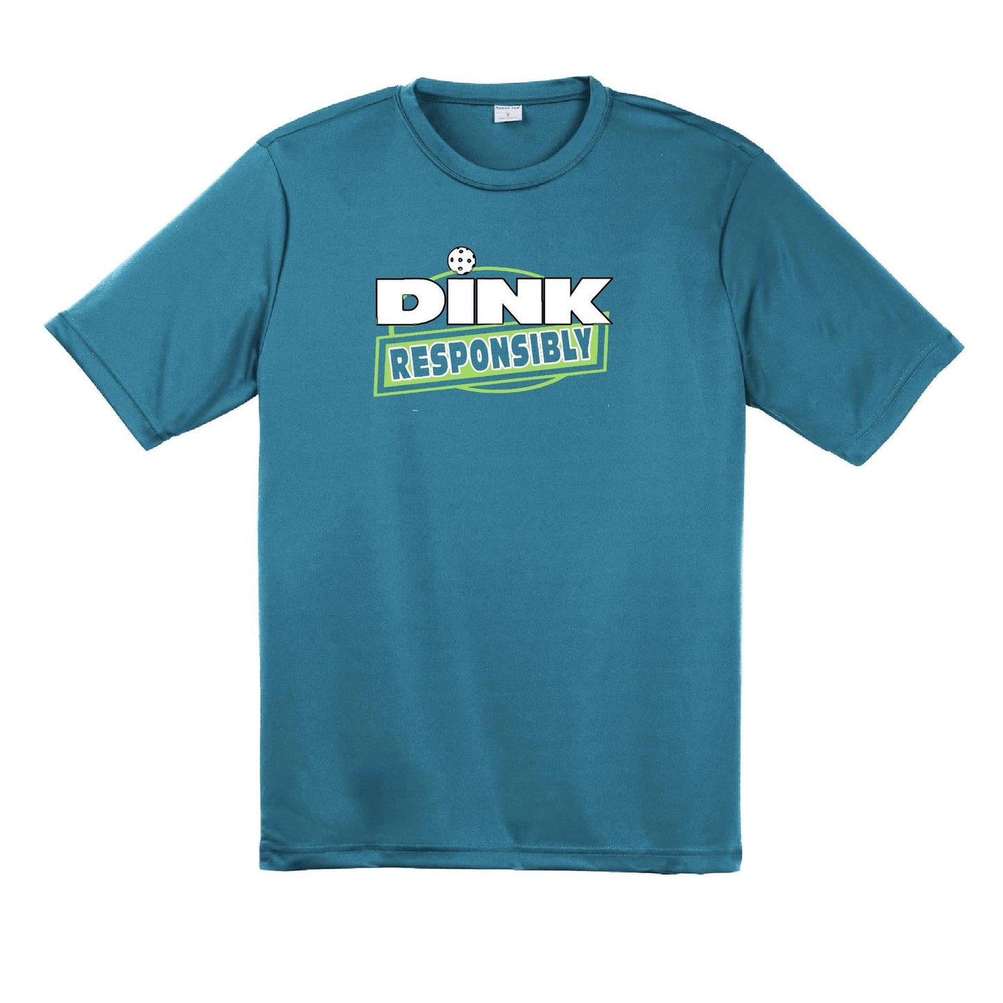 Dink Responsibly | Men's Short Sleeve Pickleball Performance T-Shirt | 100% Polyester
