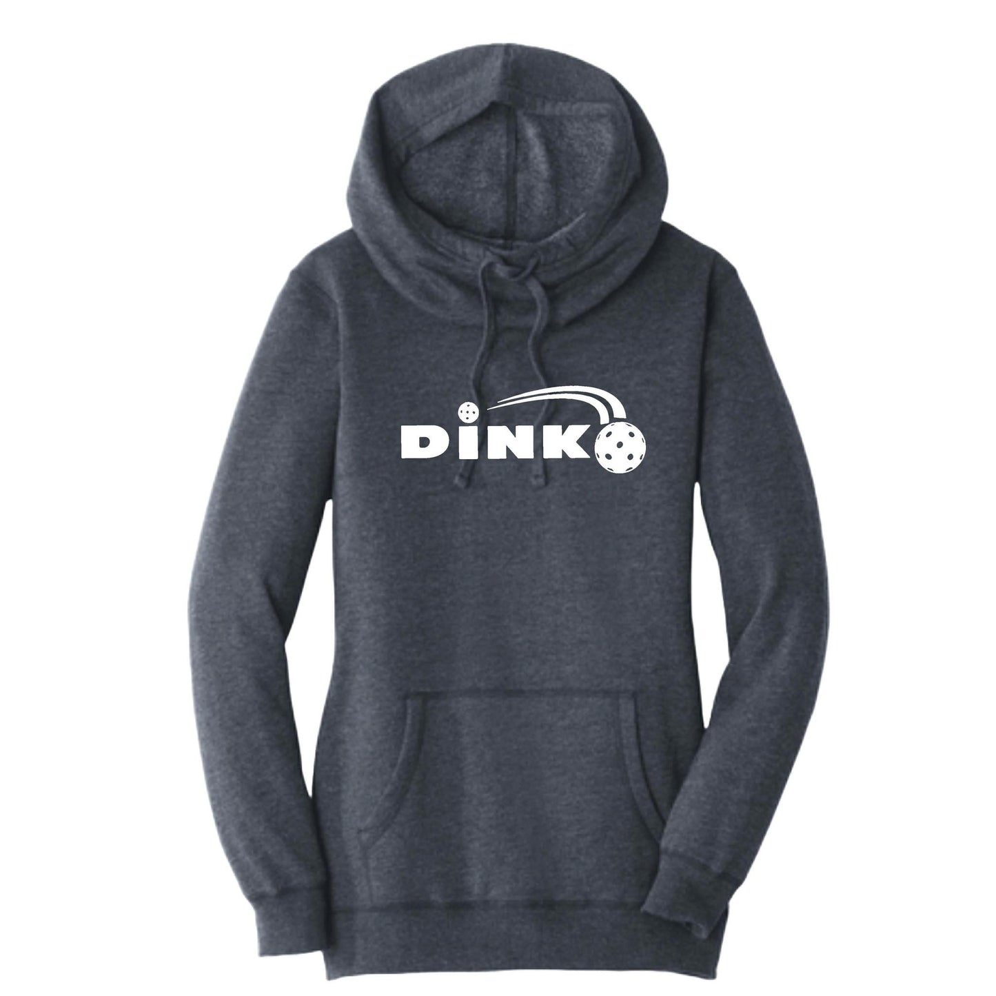 Dink | Women’s Cowl-Neck Hoodie Pickleball Sweatshirt | 55% Cotton 45% Poly Fleece
