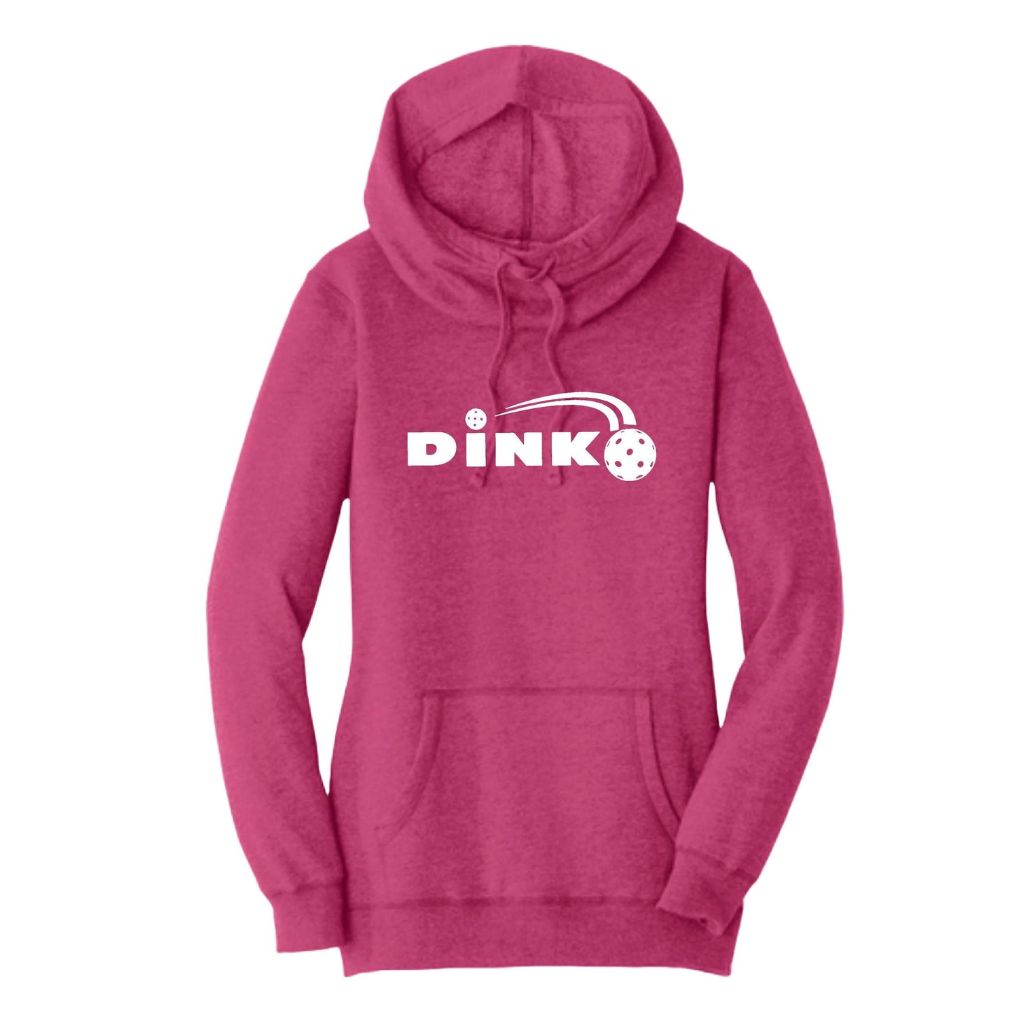 Dink | Women’s Cowl-Neck Hoodie Pickleball Sweatshirt | 55% Cotton 45% Poly Fleece